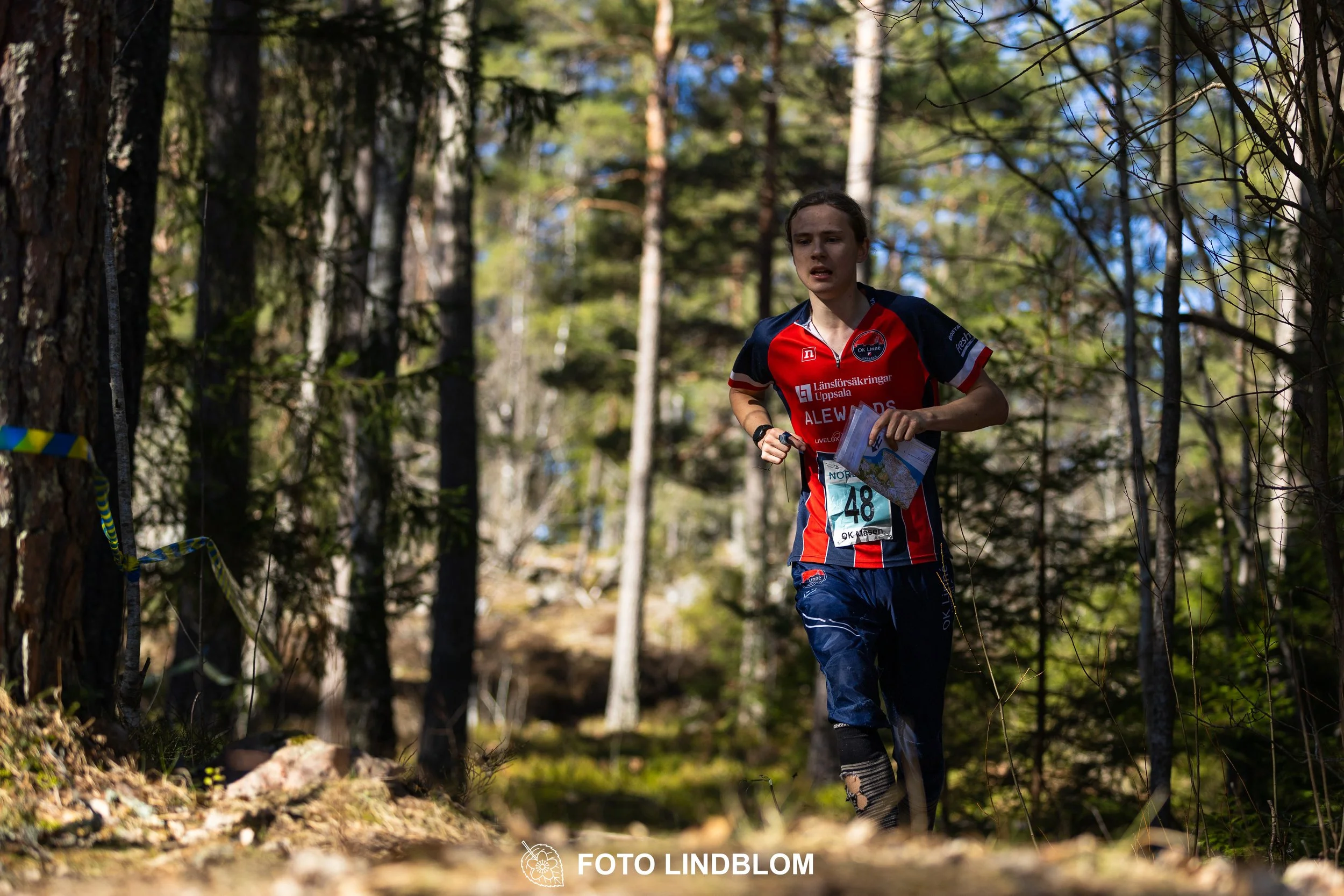 A photo from the 2026 Måsenstafetten orienteering relay in Sweden, captured by Foto Lindblom.