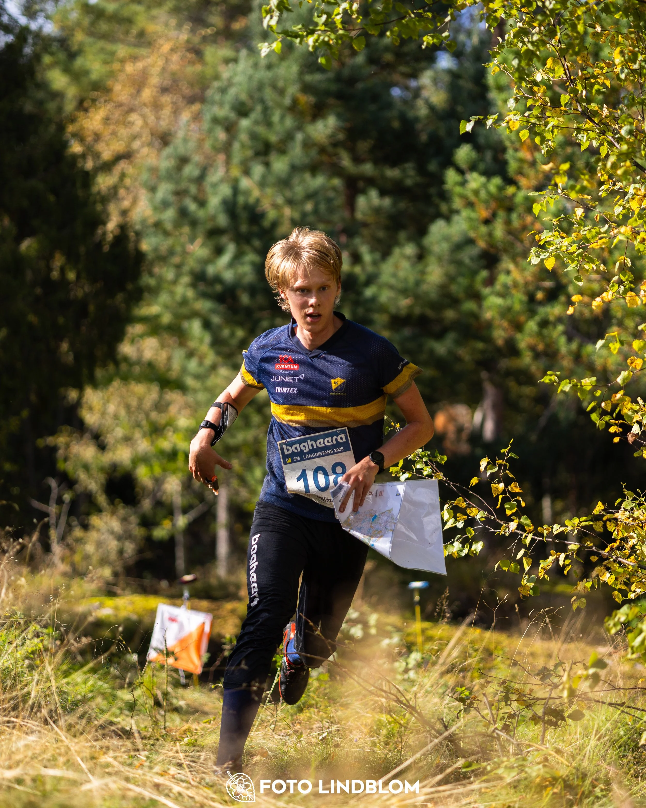 A picture from the Swedish national championship in long distance orienteering and Swedish league race taken by Foto Lindblom
