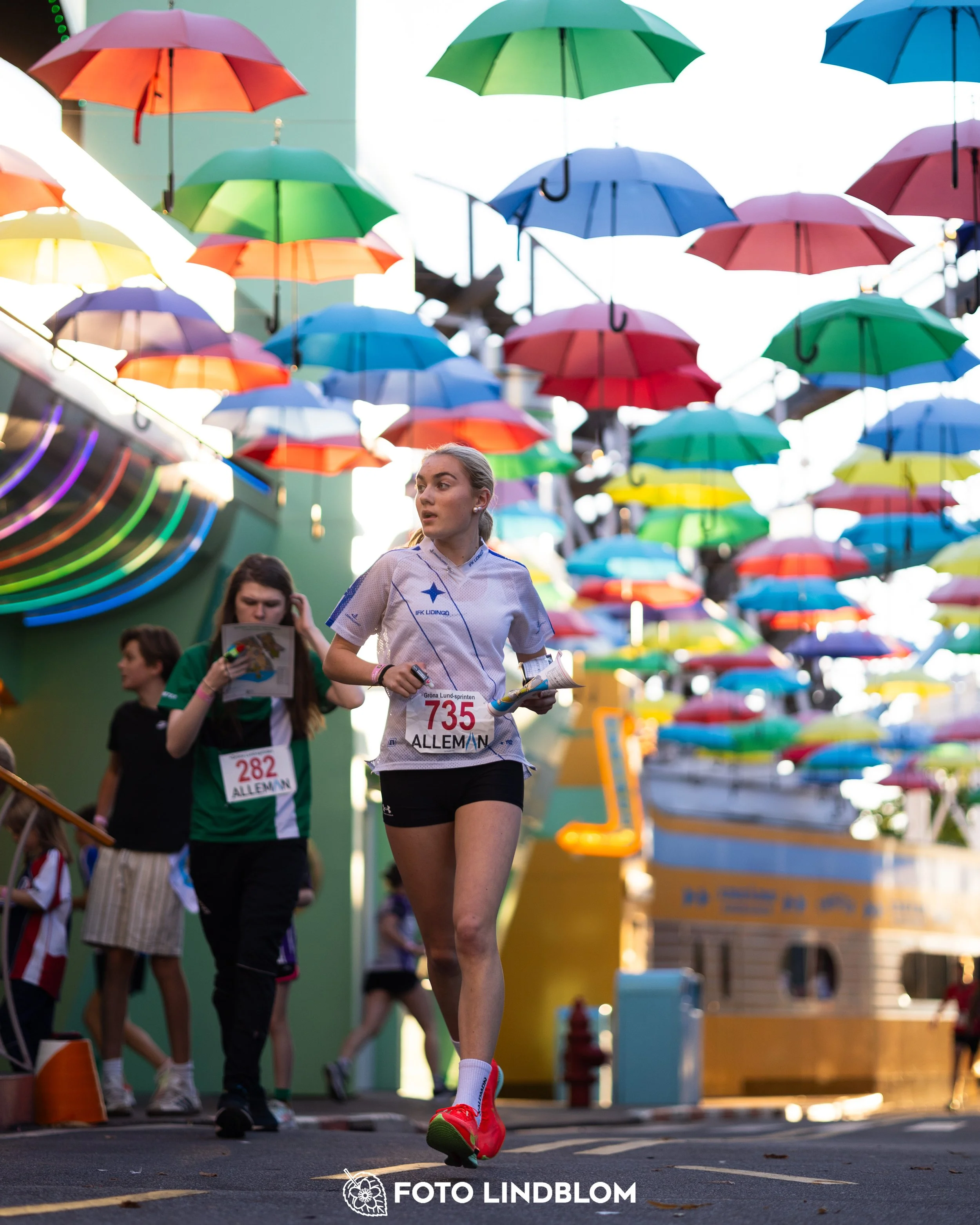 A picture from the orienteering event called Gröna Lund Sprinten taken by Foto Lindblom