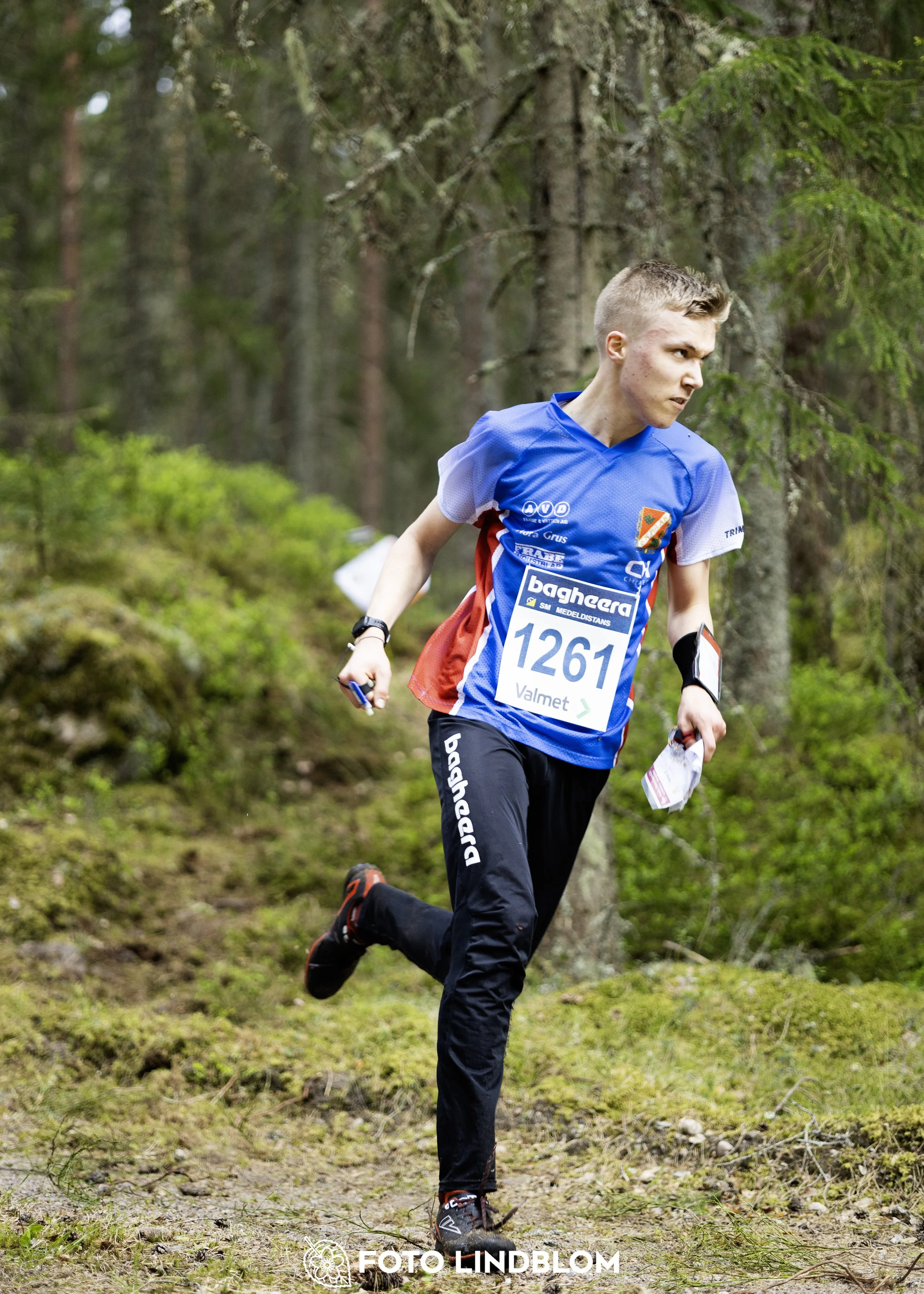 A picture from the Swedish national championship in middle distance orienteering and Swedish league race