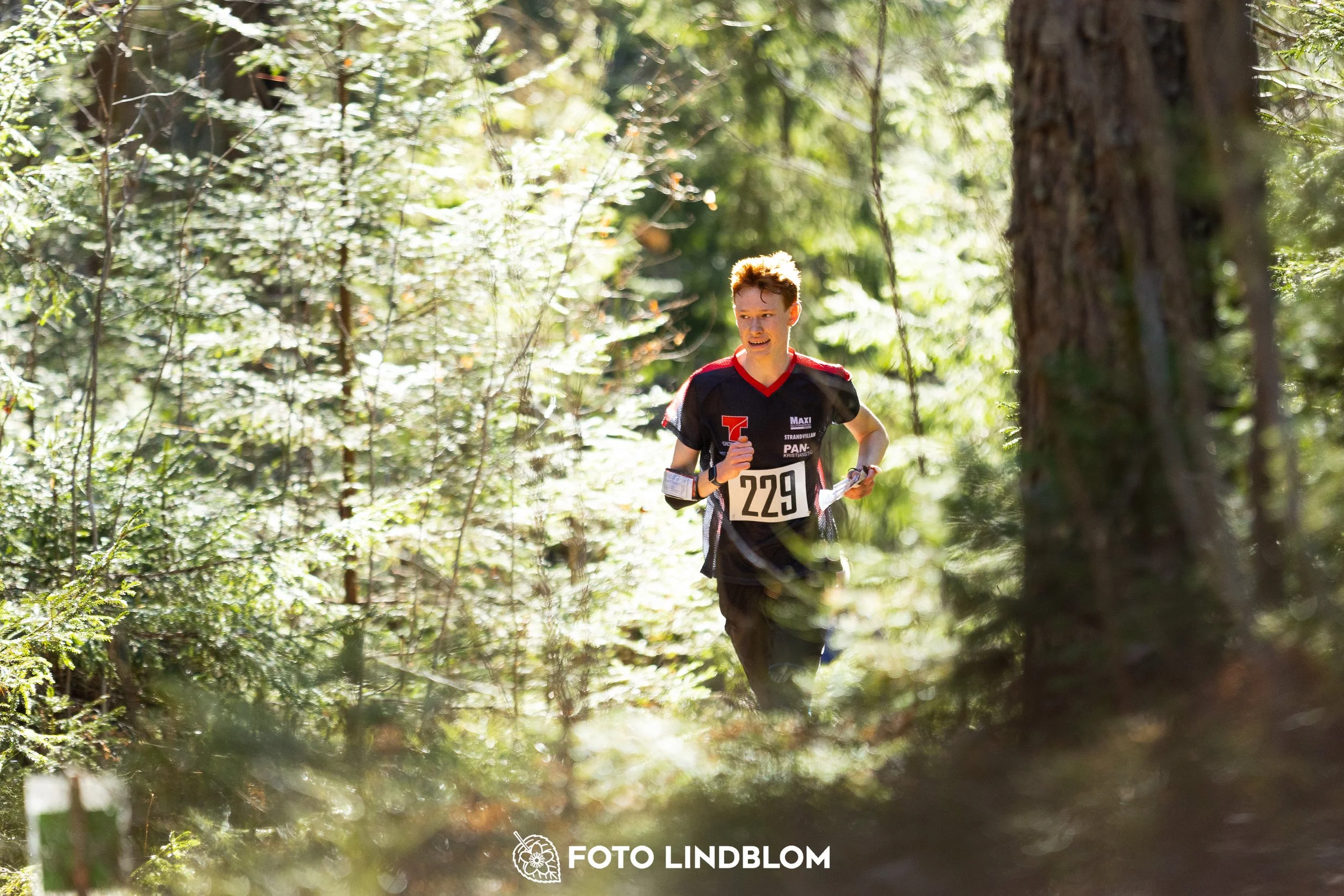 An image from Nyköpingsorienteringen 2026 featuring orienteers in a wooded landscape, shot by Foto Lindblom.