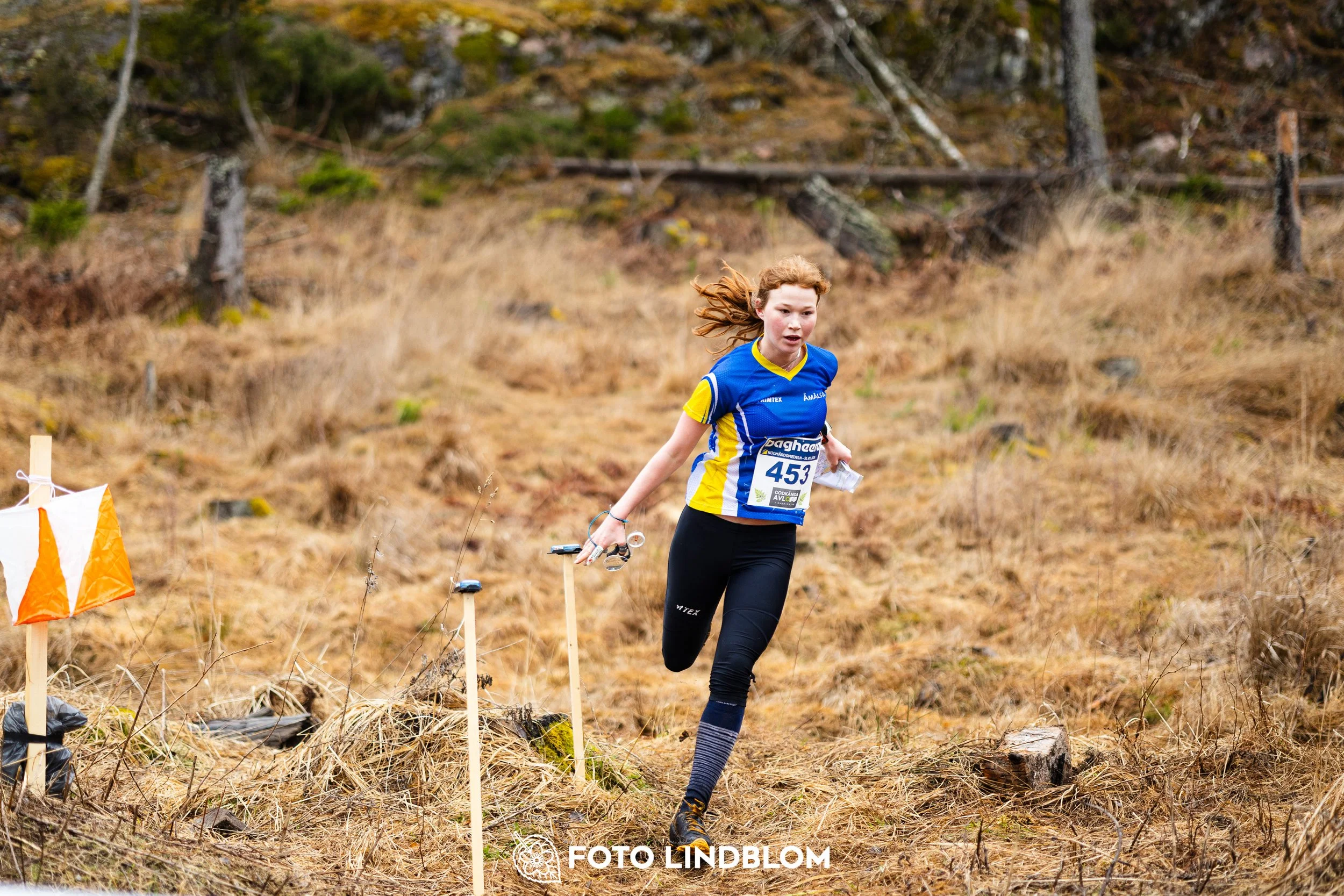 A scene from the Swedish League middle distance event in Kolmården spring 2026, captured by Foto Lindblom.