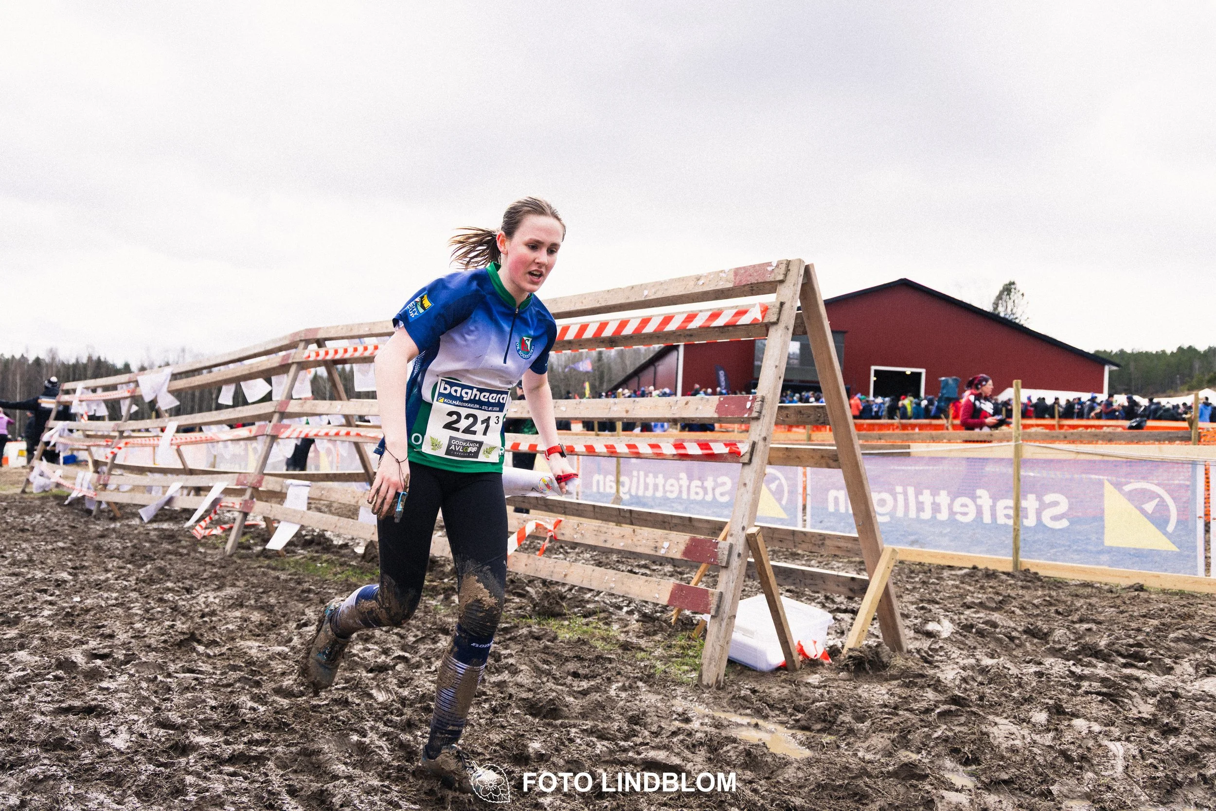 A scene from the Stafettligan relay competition Kolmårdskavlen in spring 2026, captured by Foto Lindblom.