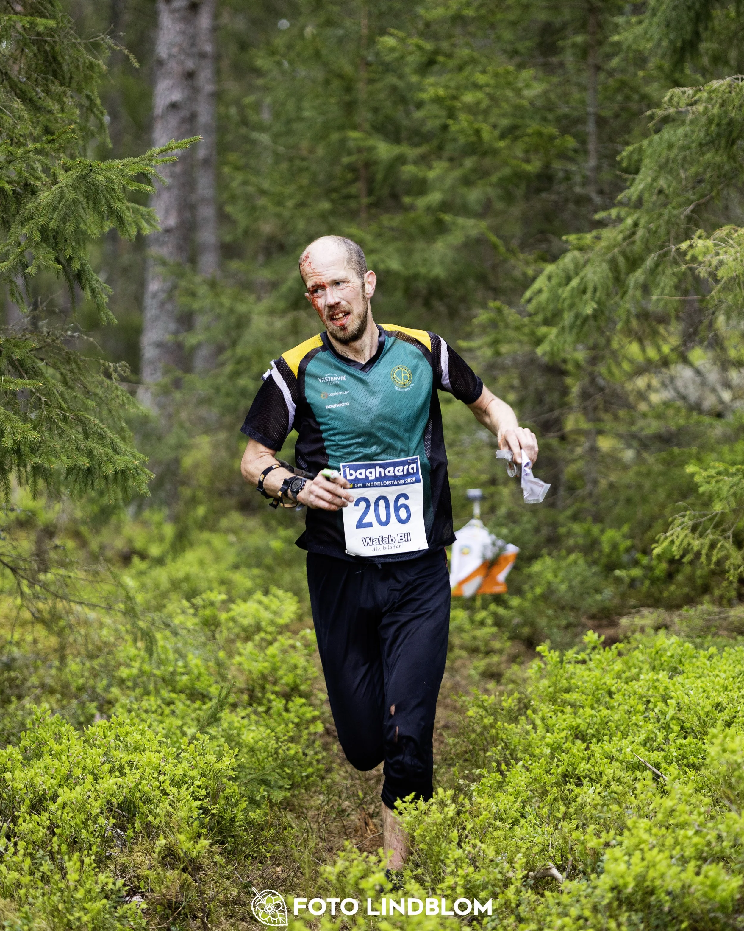A picture from the Swedish national championship in middle distance orienteering and Swedish league race
