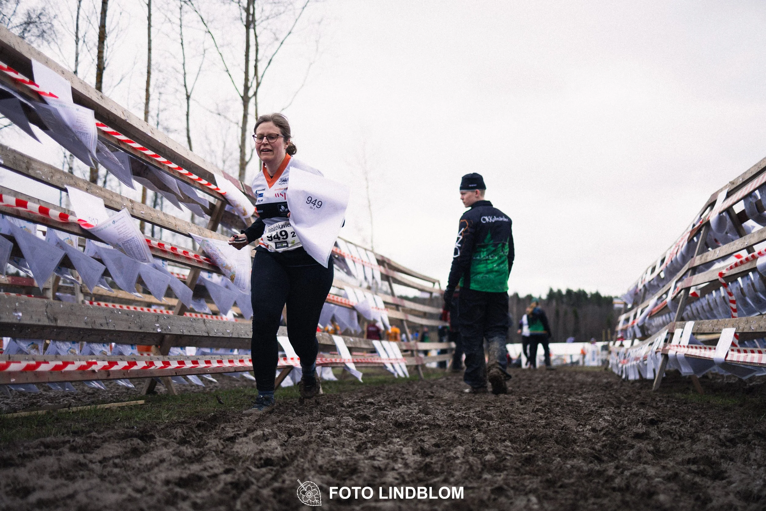A scene from the Stafettligan relay competition Kolmårdskavlen in spring 2026, captured by Foto Lindblom.
