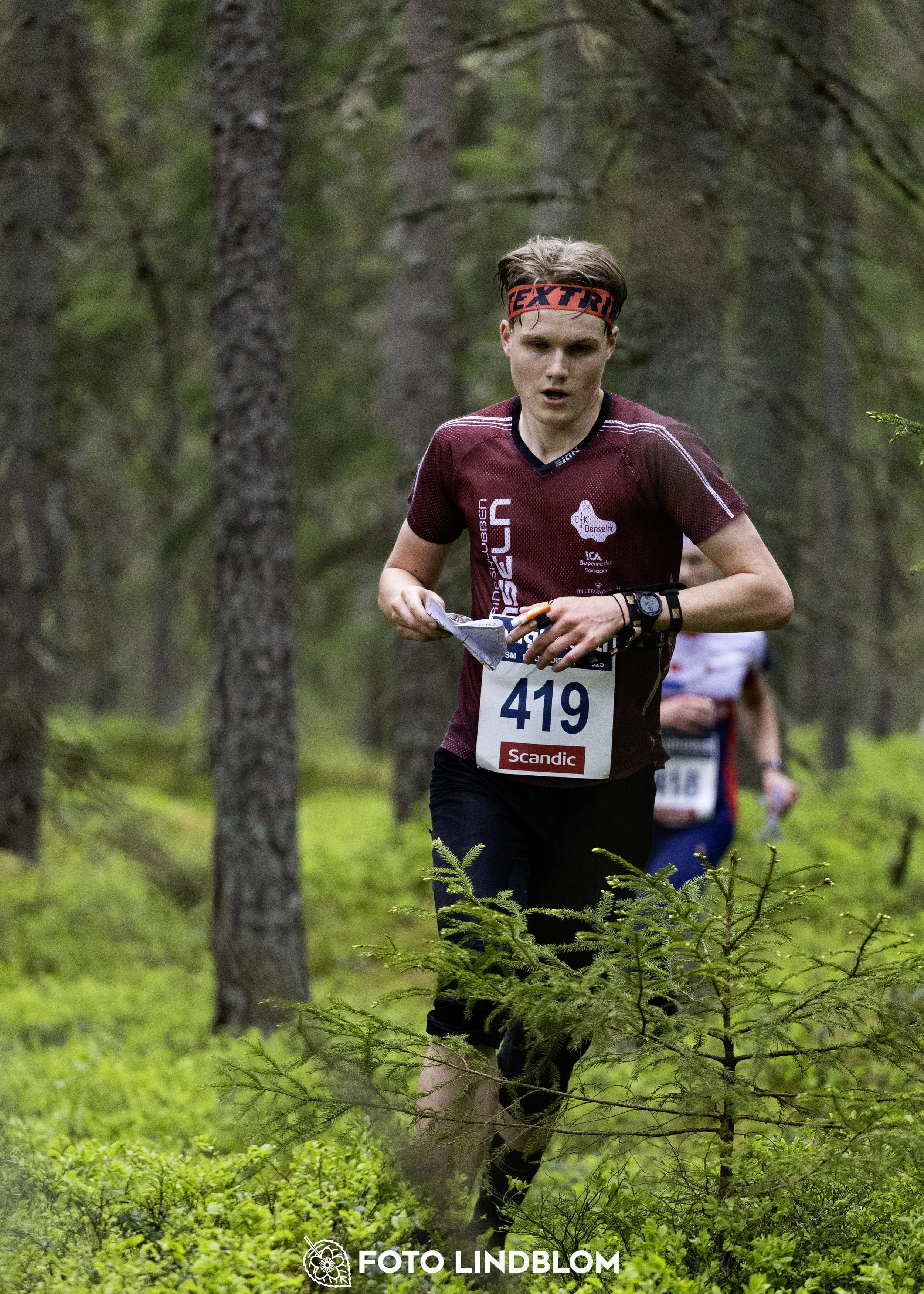 A picture from the Swedish national championship in middle distance orienteering and Swedish league race