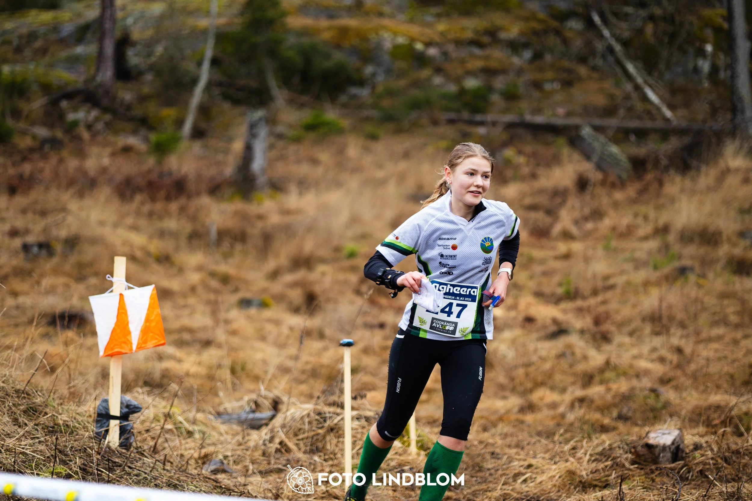 A photo from an orienteering race in Kolmården during the Swedish League spring season 2026, captured by Foto Lindblom.