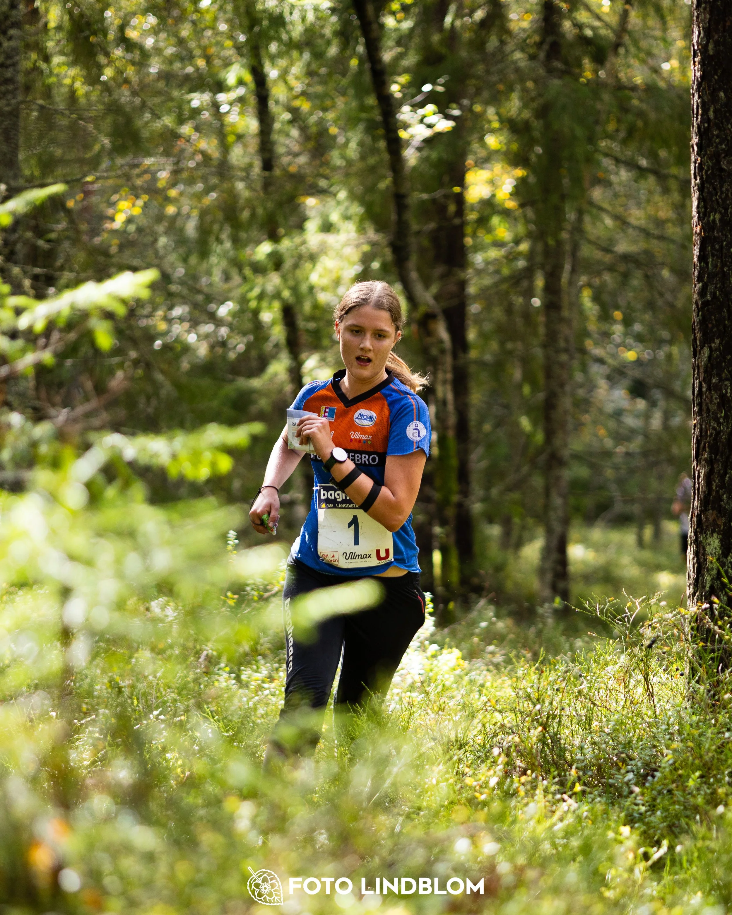 A picture from the Swedish national championship in long distance orienteering and Swedish league race taken by Foto Lindblom