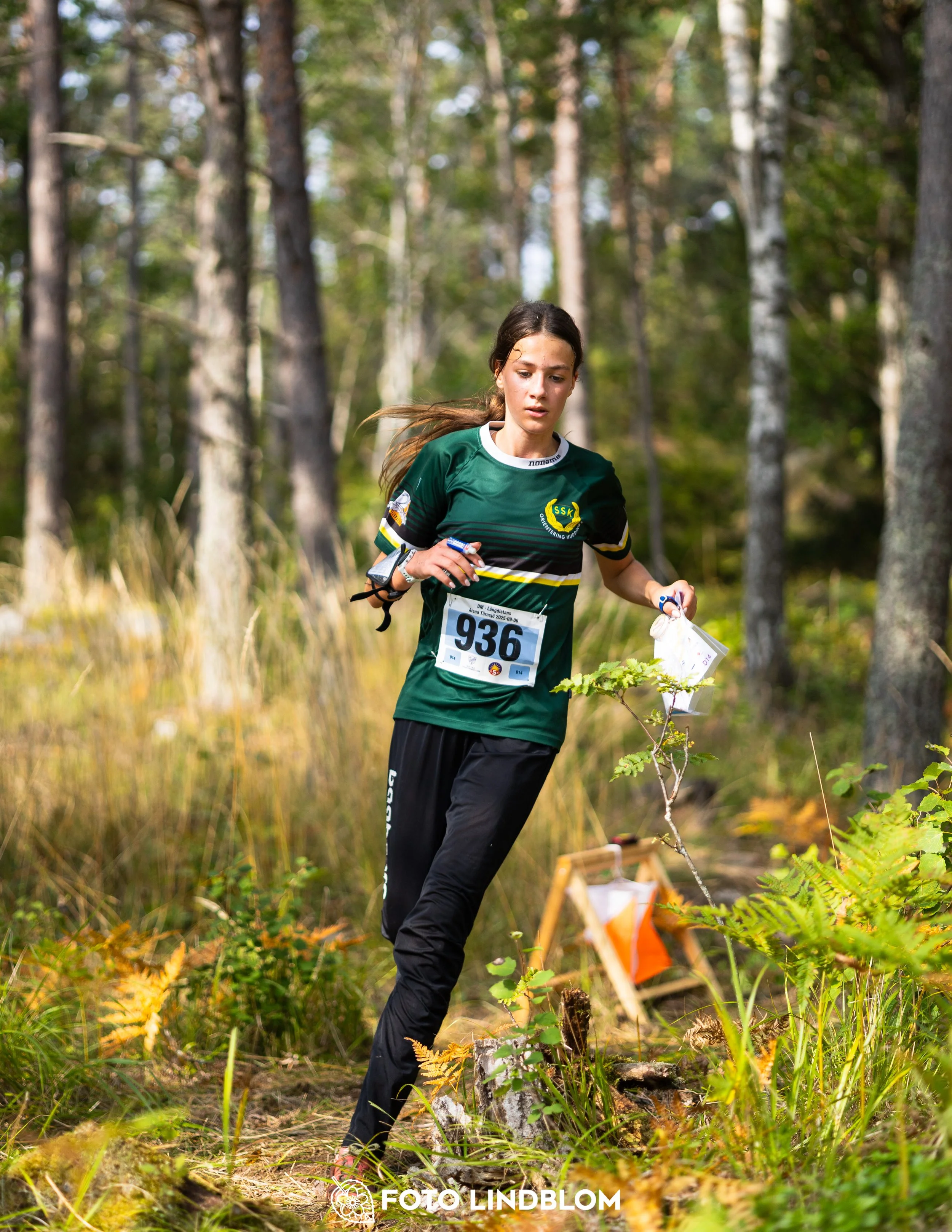 A picture from the Stockholm district championship in middle distance orienteering taken by Foto Lindblom