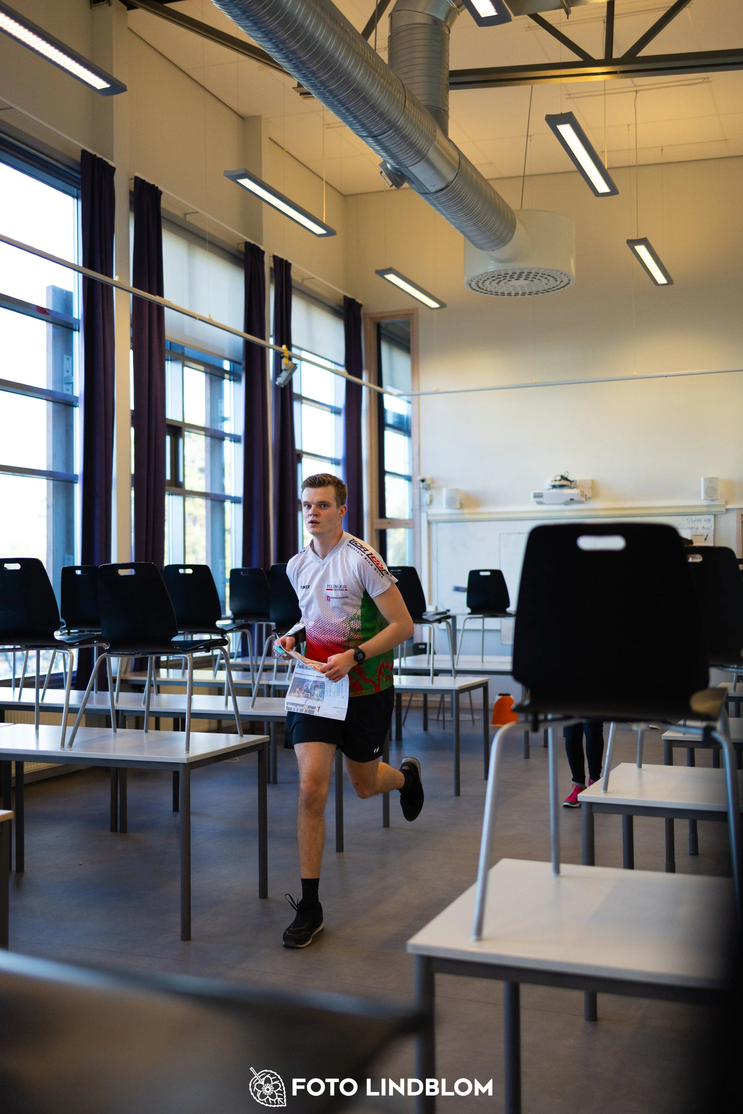 A picture from the indoor orienteering event TMOK Indoor taken by Foto Lindblom