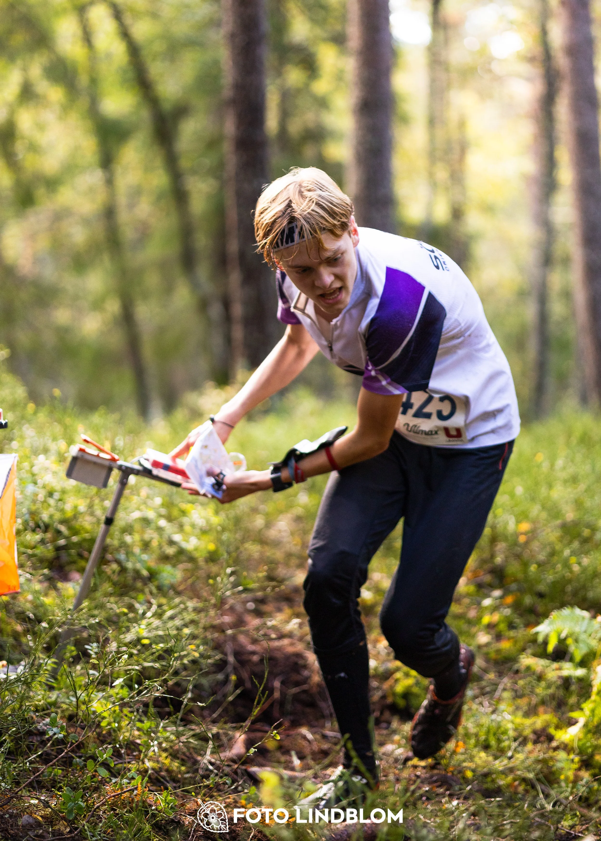 A picture from the Swedish national championship in long distance orienteering and Swedish league race taken by Foto Lindblom
