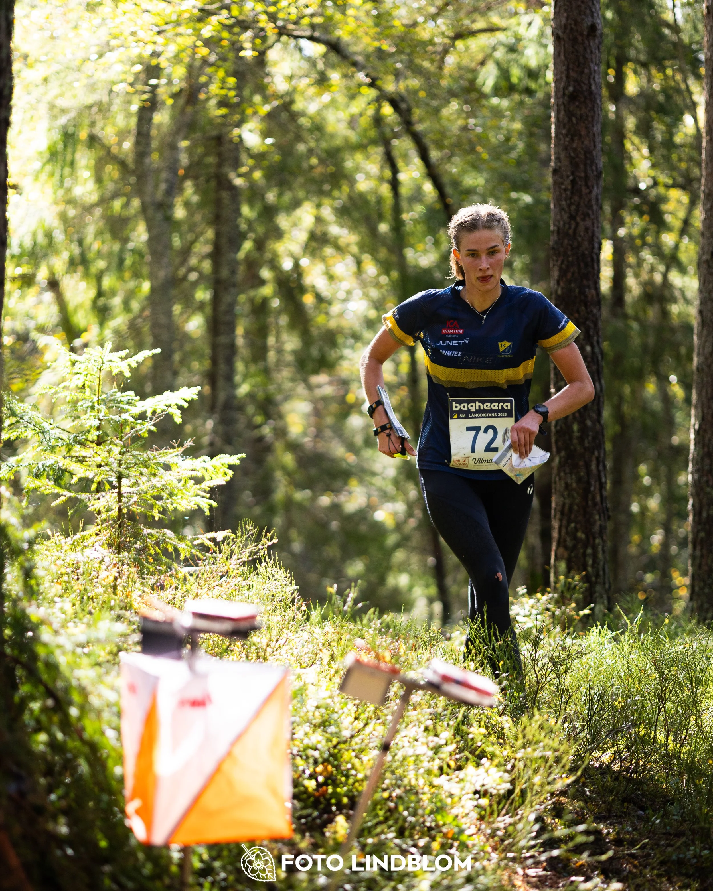 A picture from the Swedish national championship in long distance orienteering and Swedish league race taken by Foto Lindblom