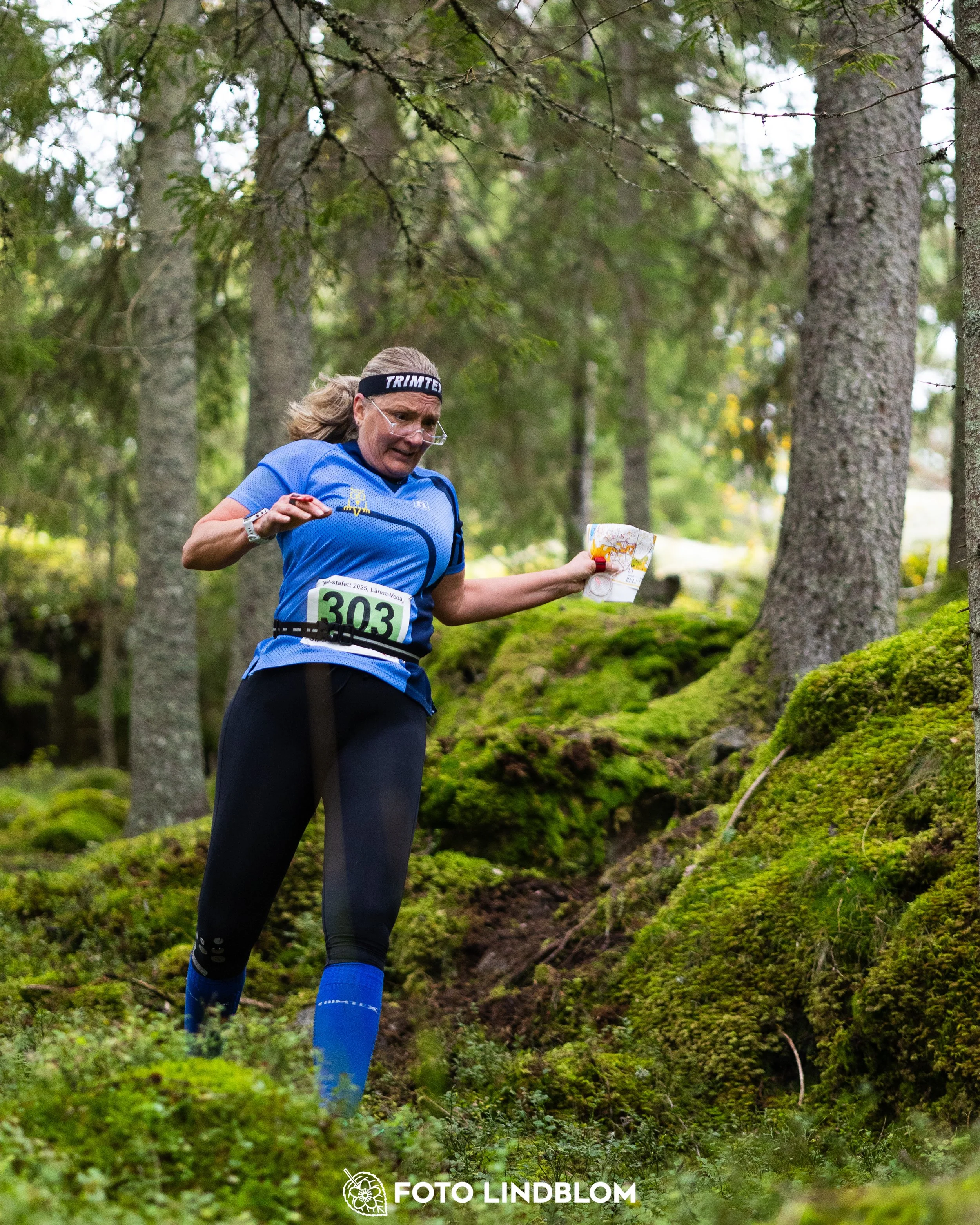 A picture from the Stockholm district championship in relay orienteering taken by Foto Lindblom