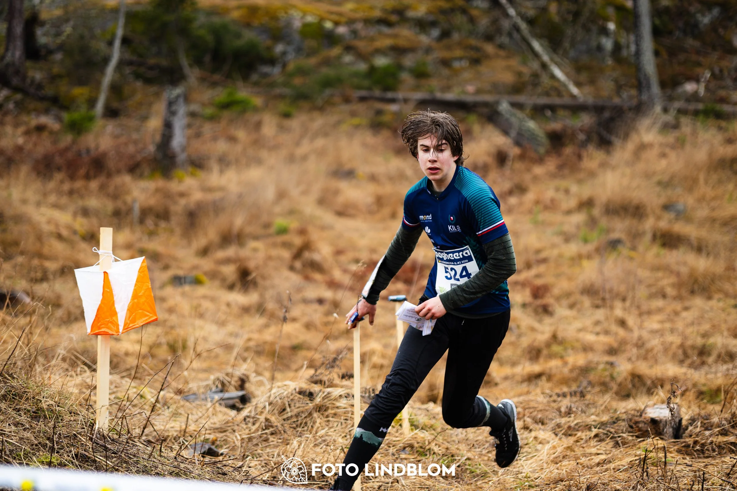 A photo from the Swedish League orienteering competition in Kolmården spring 2026, captured by Foto Lindblom.