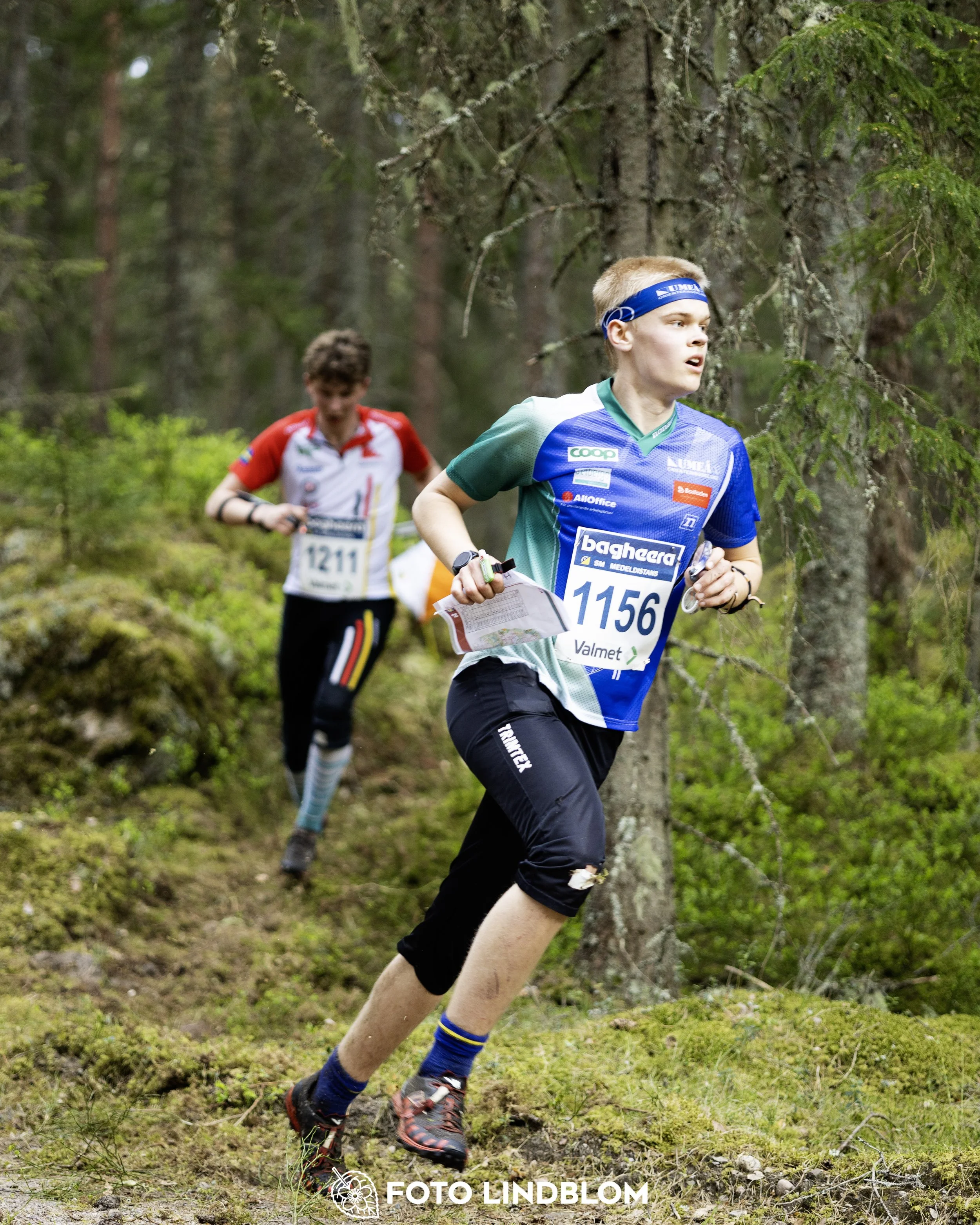 A picture from the Swedish national championship in middle distance orienteering and Swedish league race