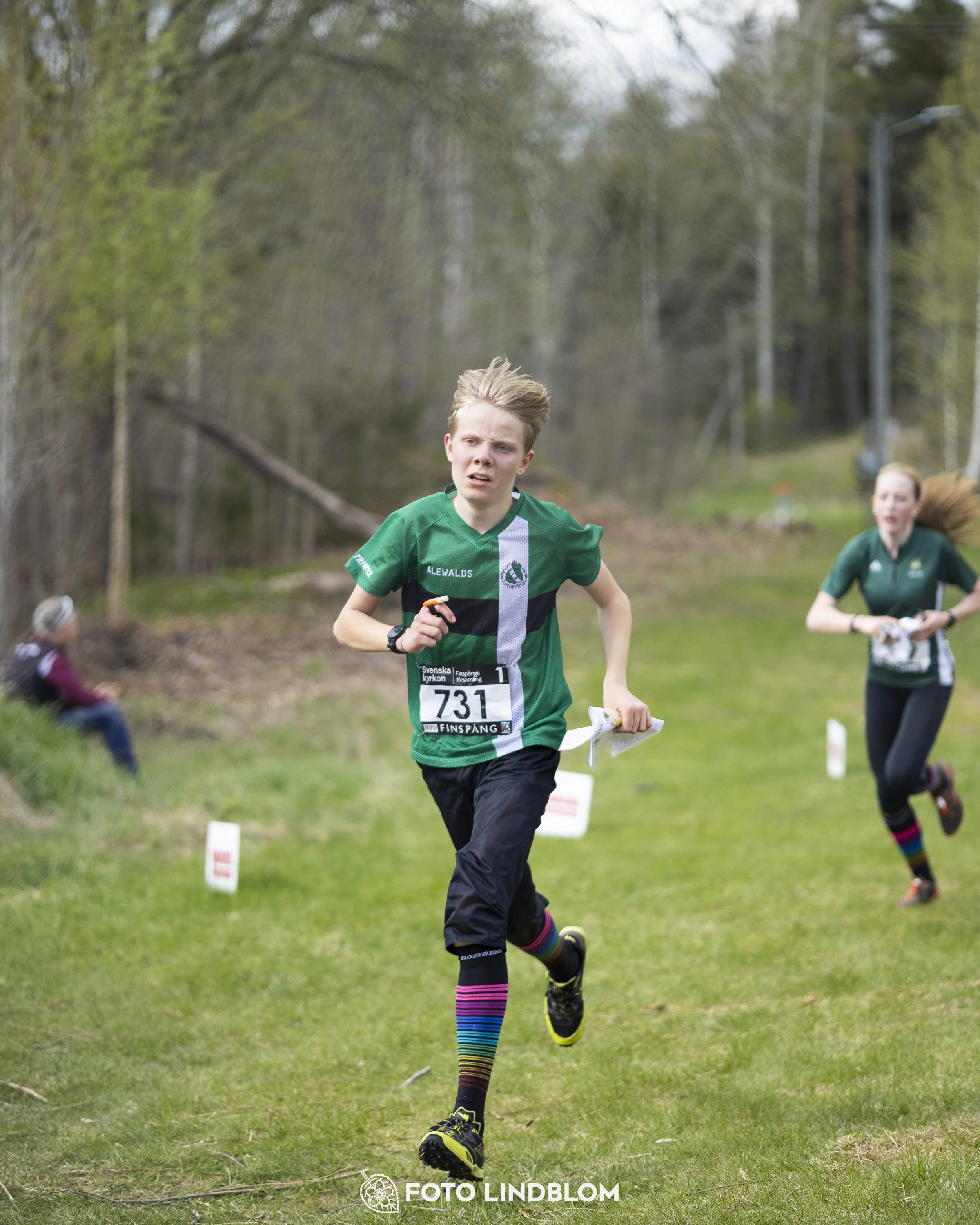 A picture from the youth relay at 10-Mila orienteering competition