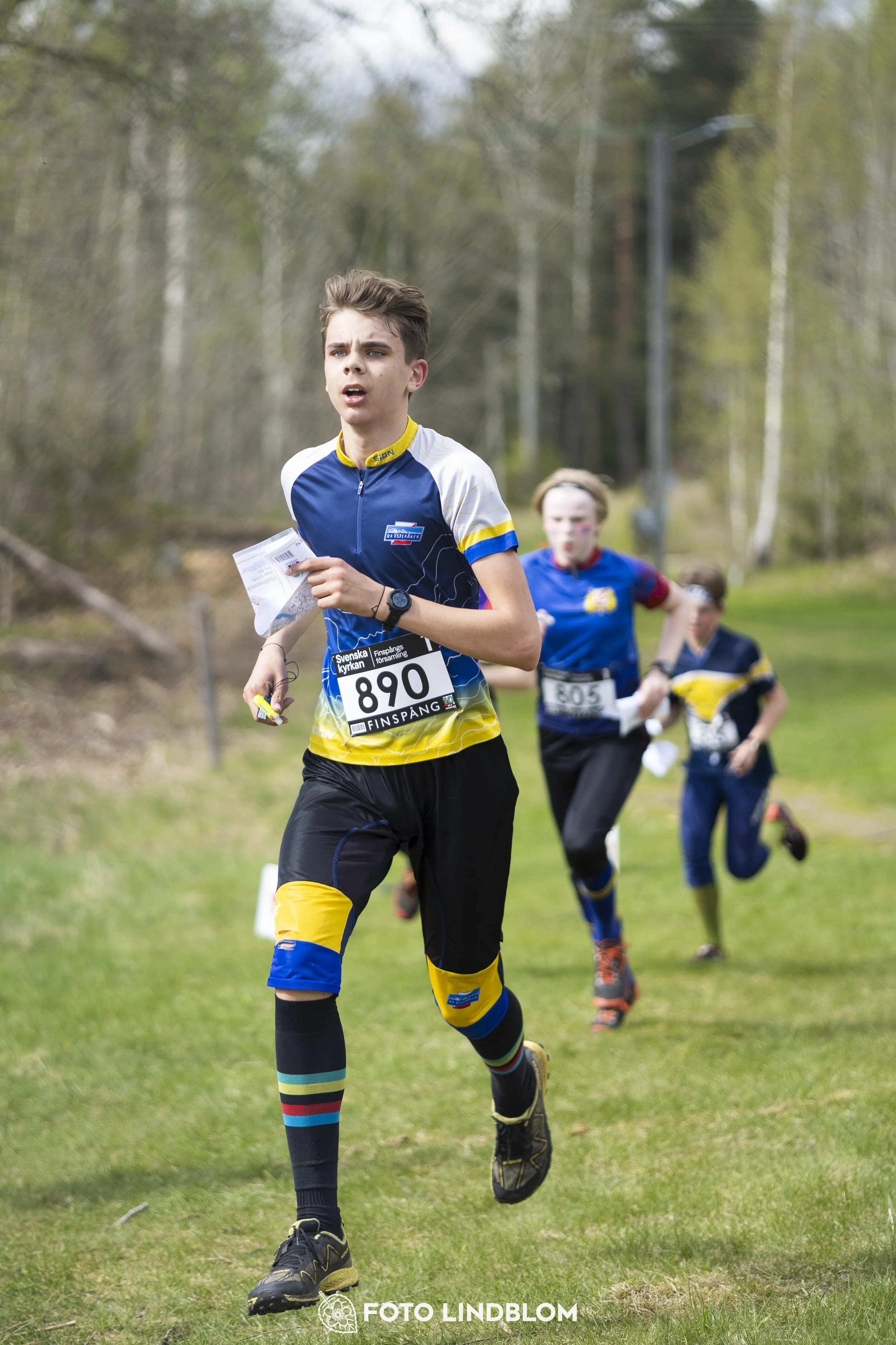 A picture from the youth relay at 10-Mila orienteering competition