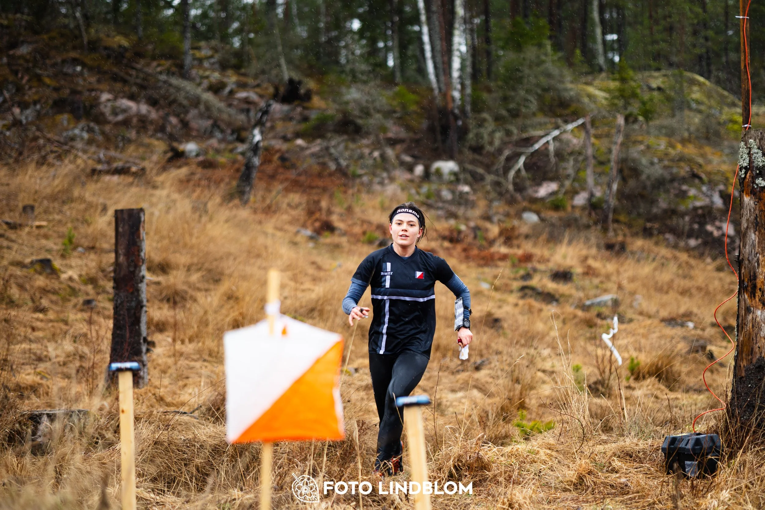 A moment from a middle distance orienteering race in Kolmården during the Swedish League 2026, captured by Foto Lindblom.