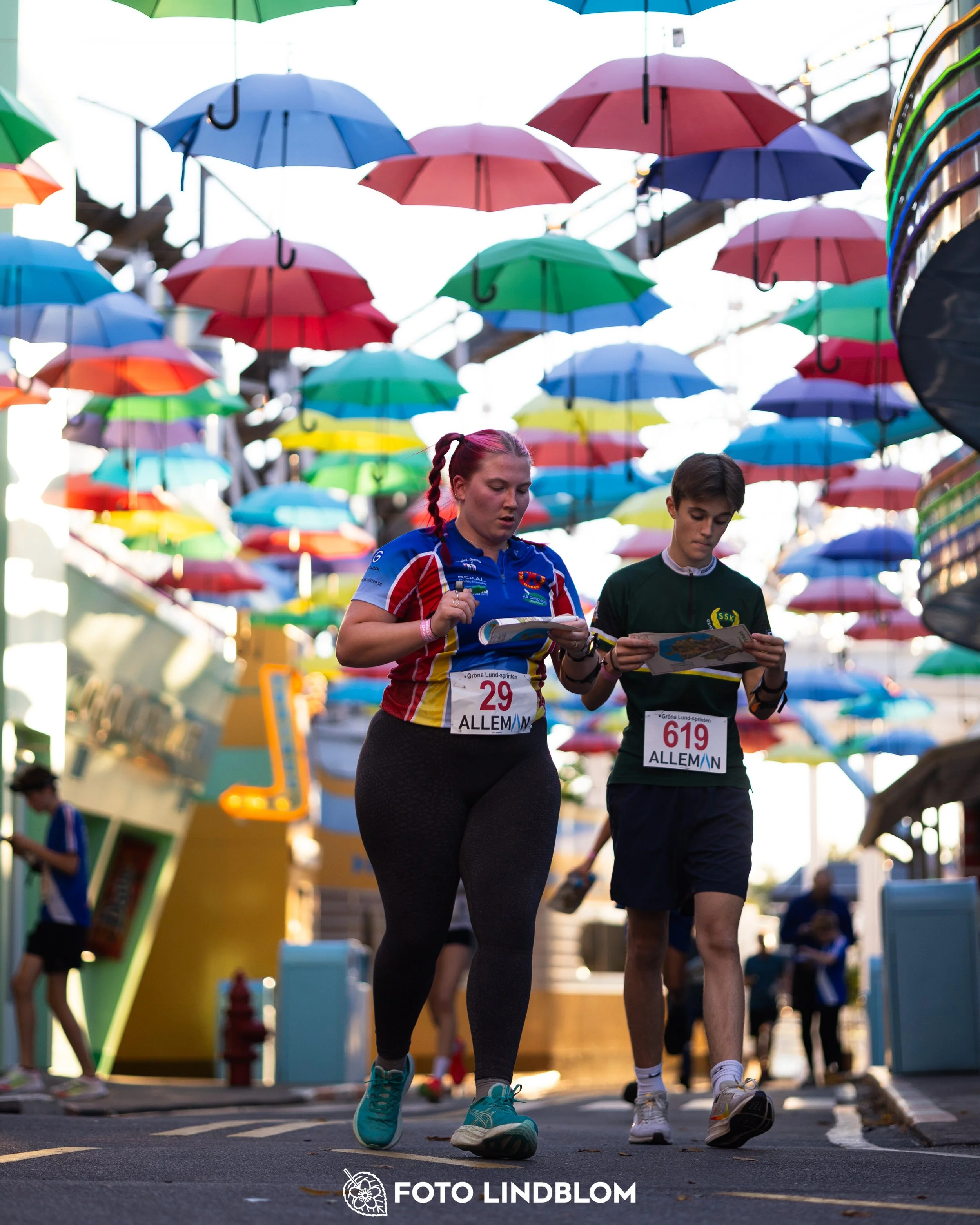 A picture from the orienteering event called Gröna Lund Sprinten taken by Foto Lindblom