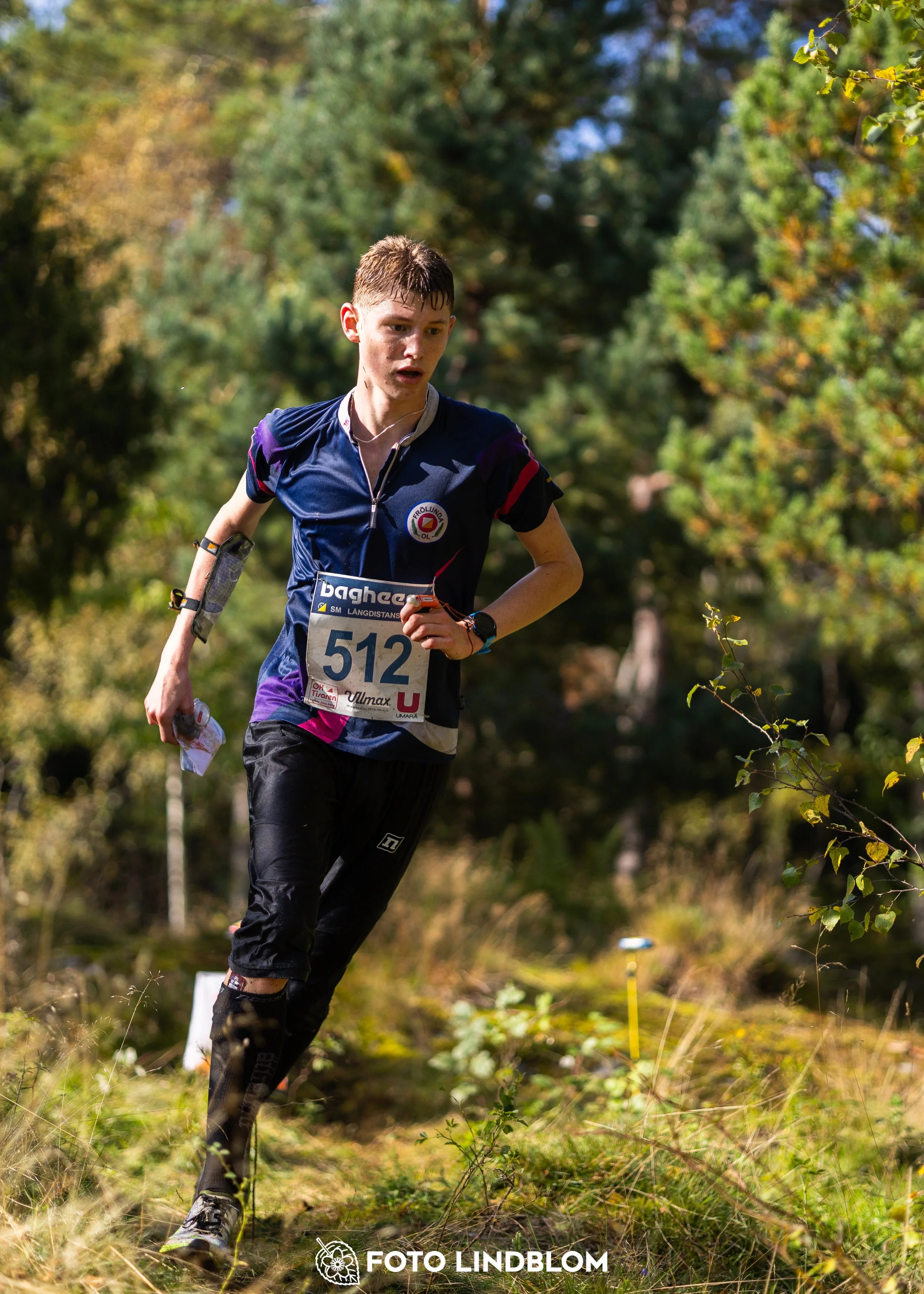 A picture from the Swedish national championship in long distance orienteering and Swedish league race taken by Foto Lindblom