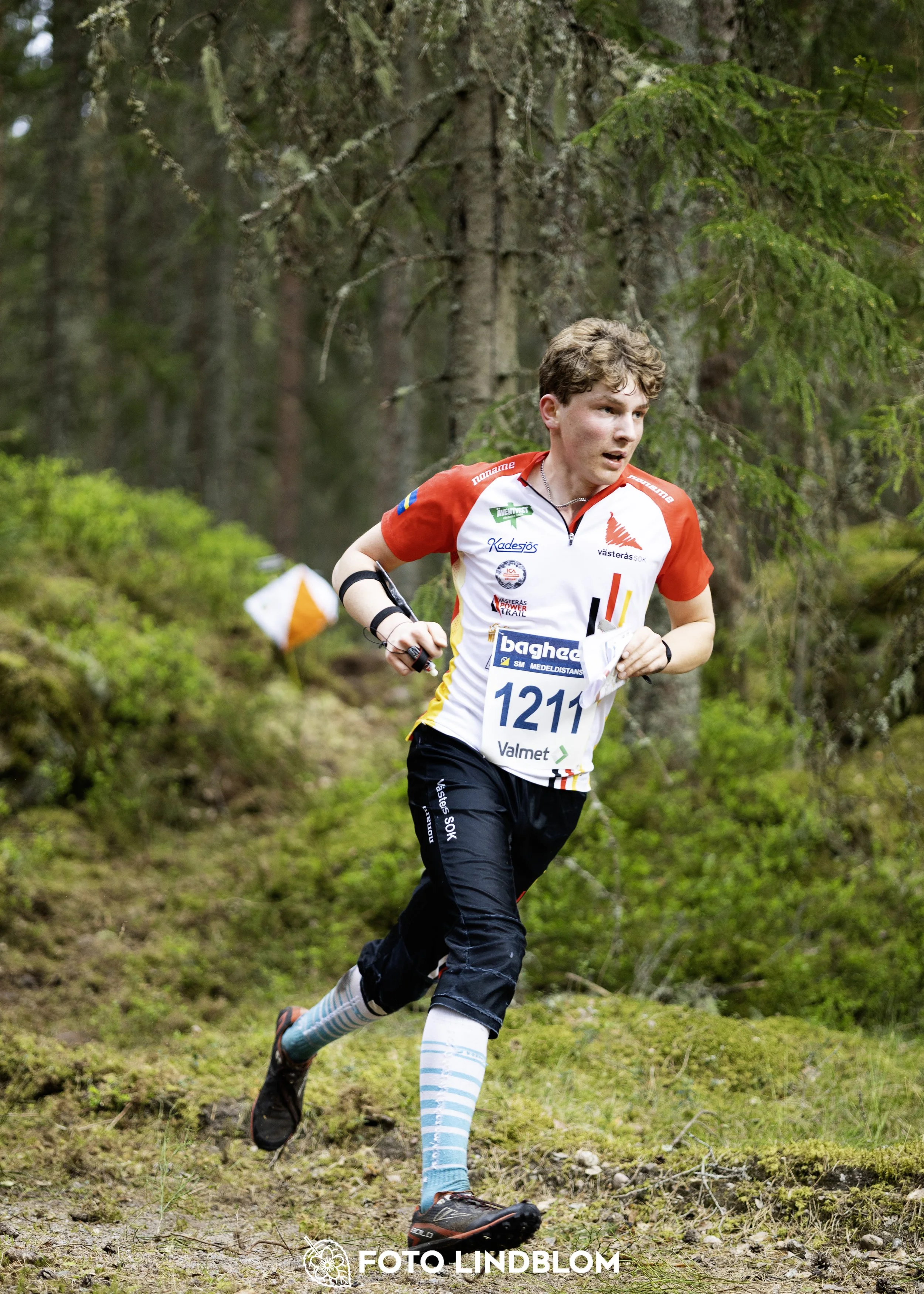 A picture from the Swedish national championship in middle distance orienteering and Swedish league race