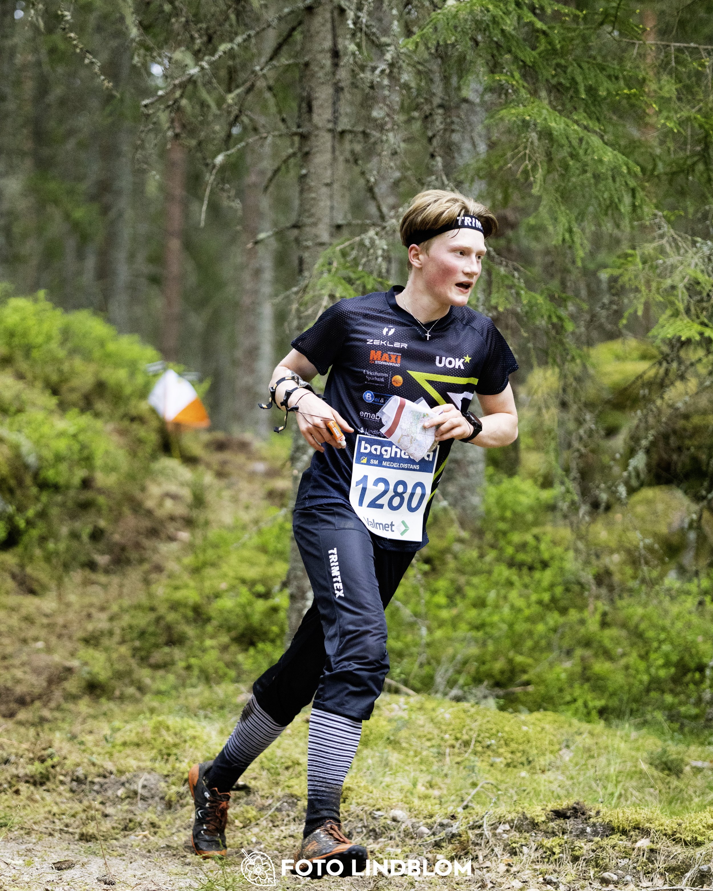 A picture from the Swedish national championship in middle distance orienteering and Swedish league race