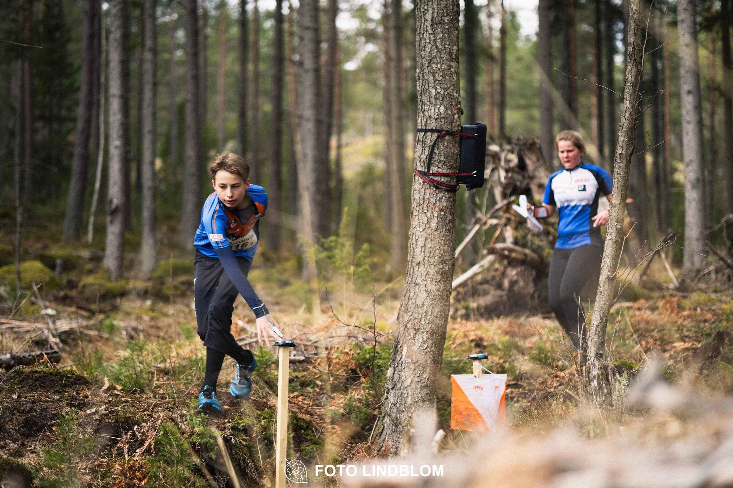 A scene from the Stafettligan relay competition Kolmårdskavlen in spring 2026, captured by Foto Lindblom.