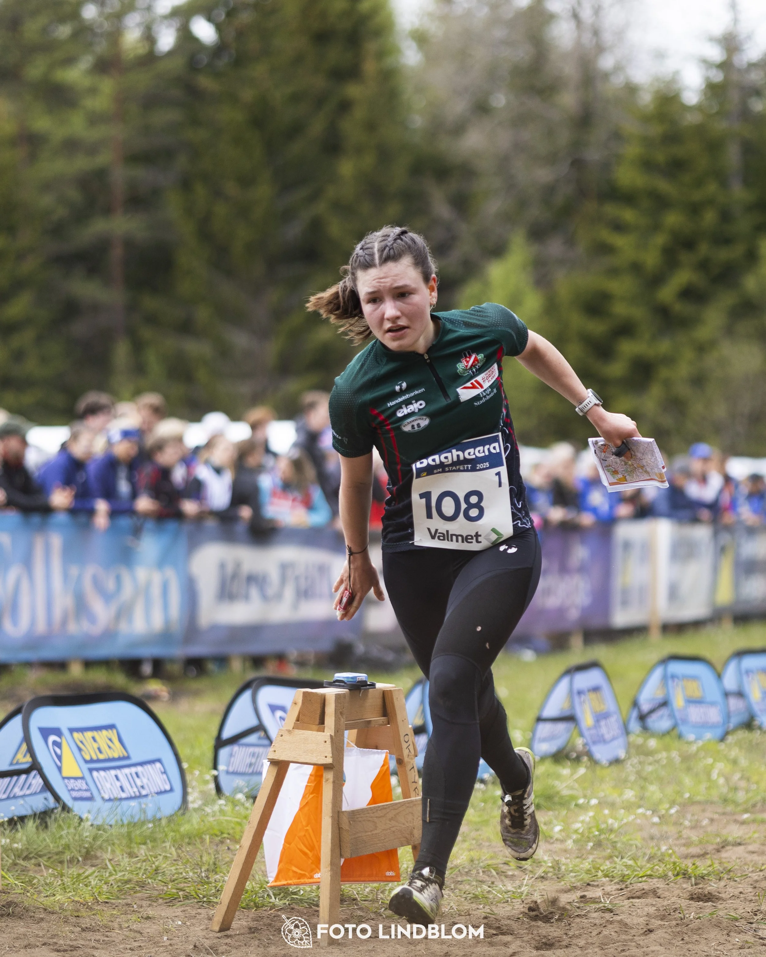 A picture from the Swedish national championship in relay orienteering