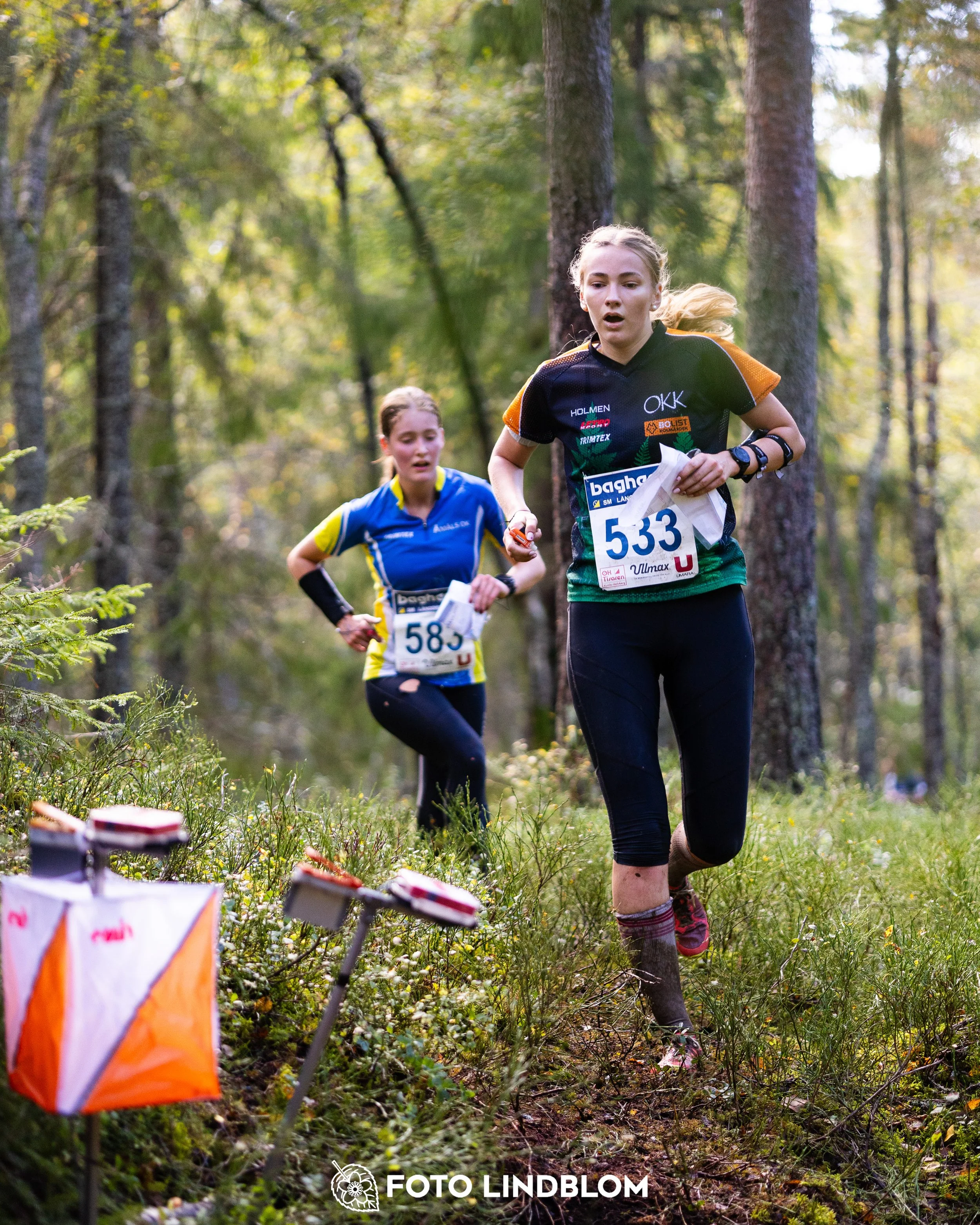 A picture from the Swedish national championship in long distance orienteering and Swedish league race taken by Foto Lindblom