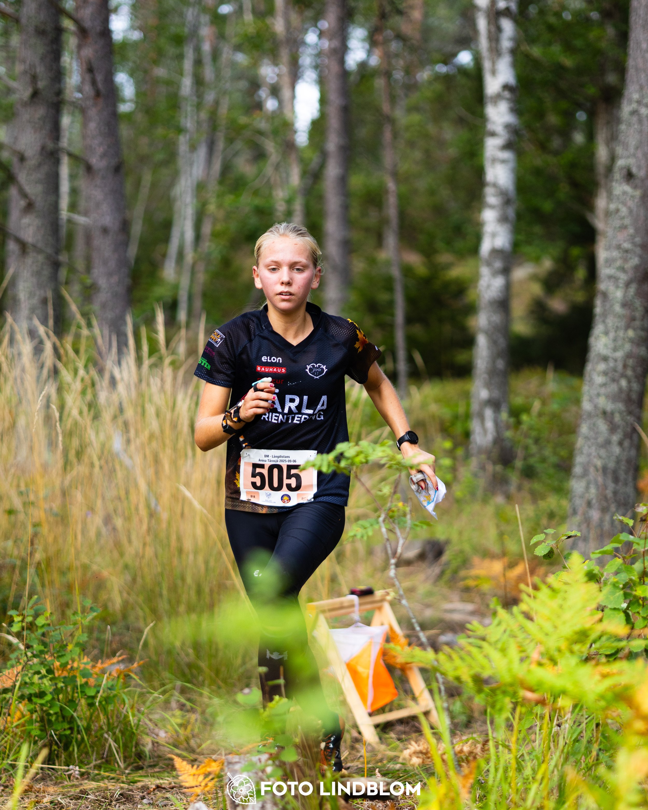 A picture from the Stockholm district championship in middle distance orienteering taken by Foto Lindblom