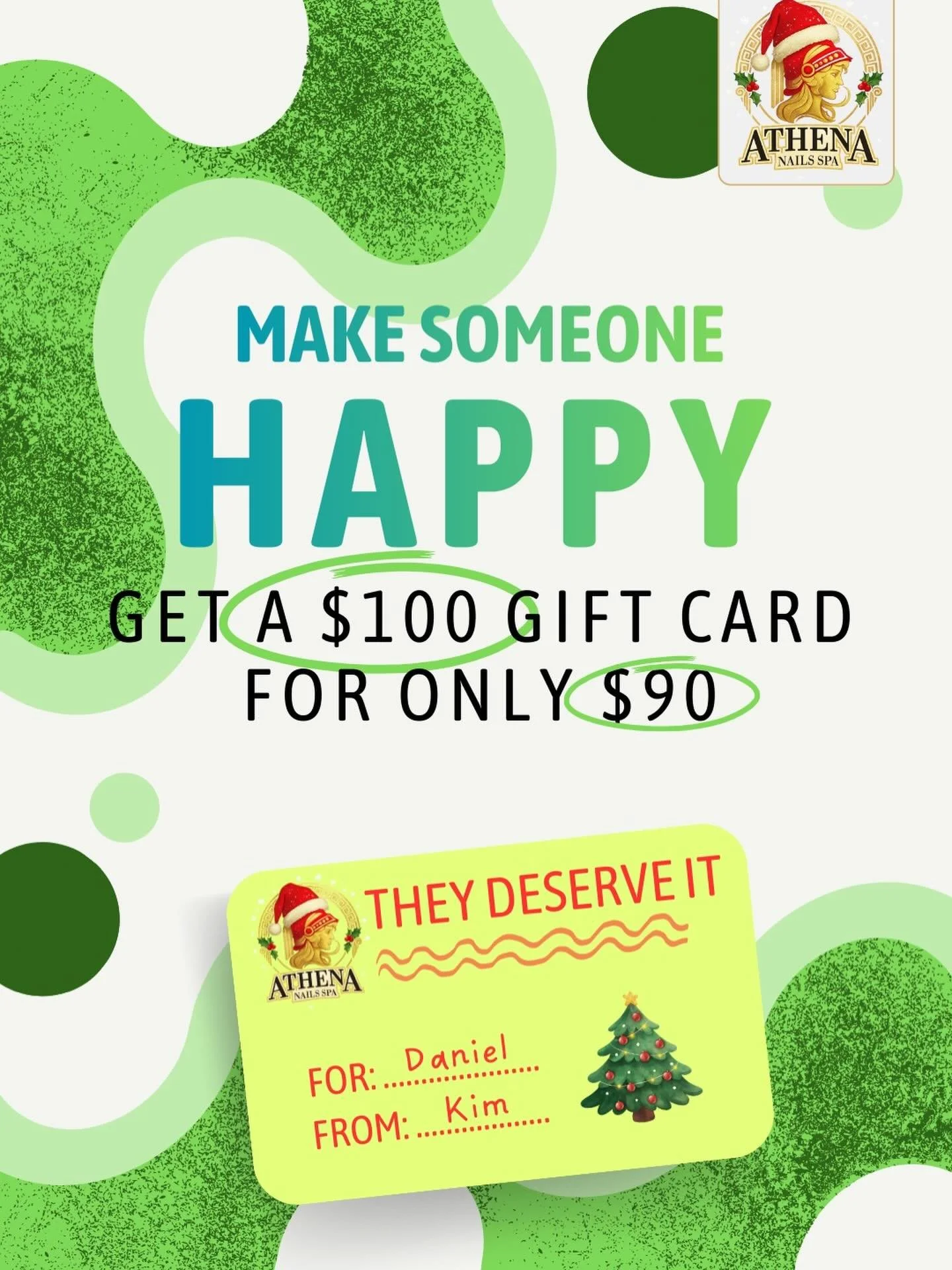 Make Someone Day, Make Someone Happy 😍😍 #sacramento #christmas #nailssacramento #athenanailspa