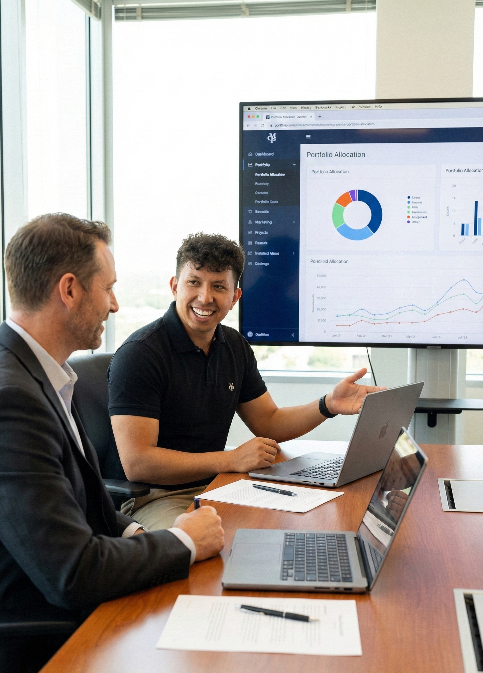 Unabhängige Honorar-Anlageberatung in Stuttgart: Portfolio- und ETF-Strategie im Beratungsgespräch.