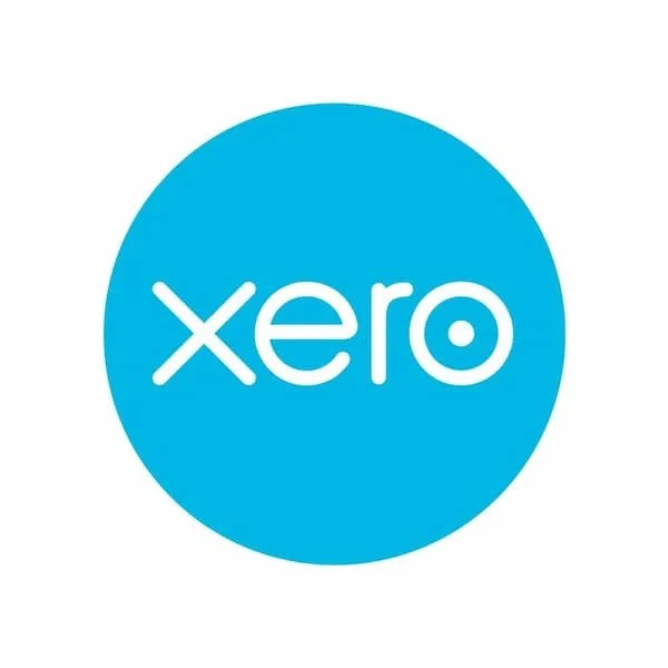 Xero logo in white lowercase letters inside a blue circle.