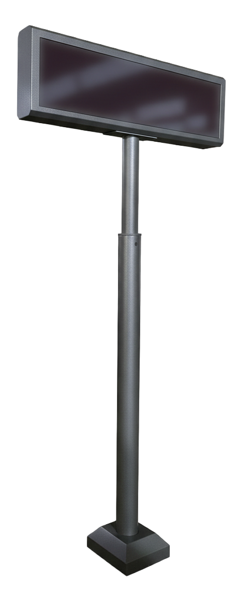 Digital advertising signboard mounted on a tall pole