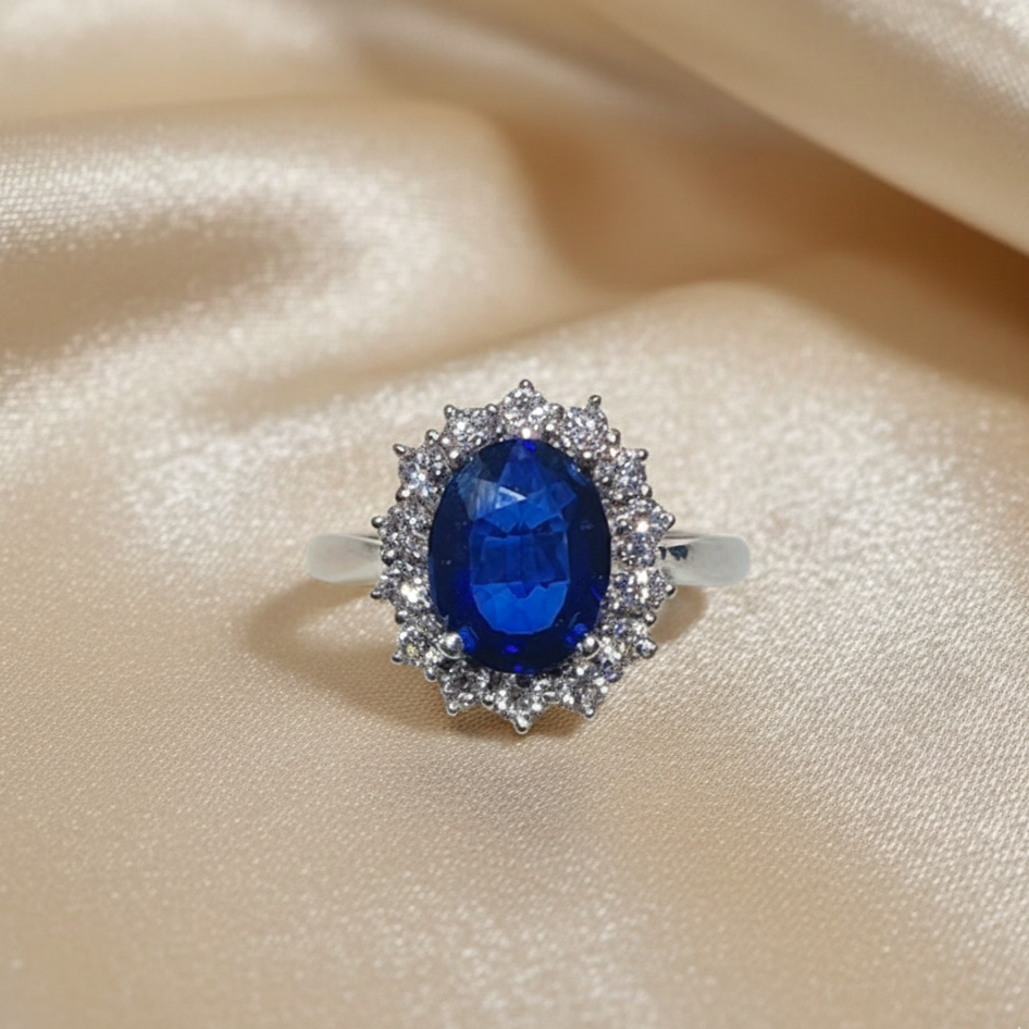 anello zaffiro e anello smeraldo artiginale