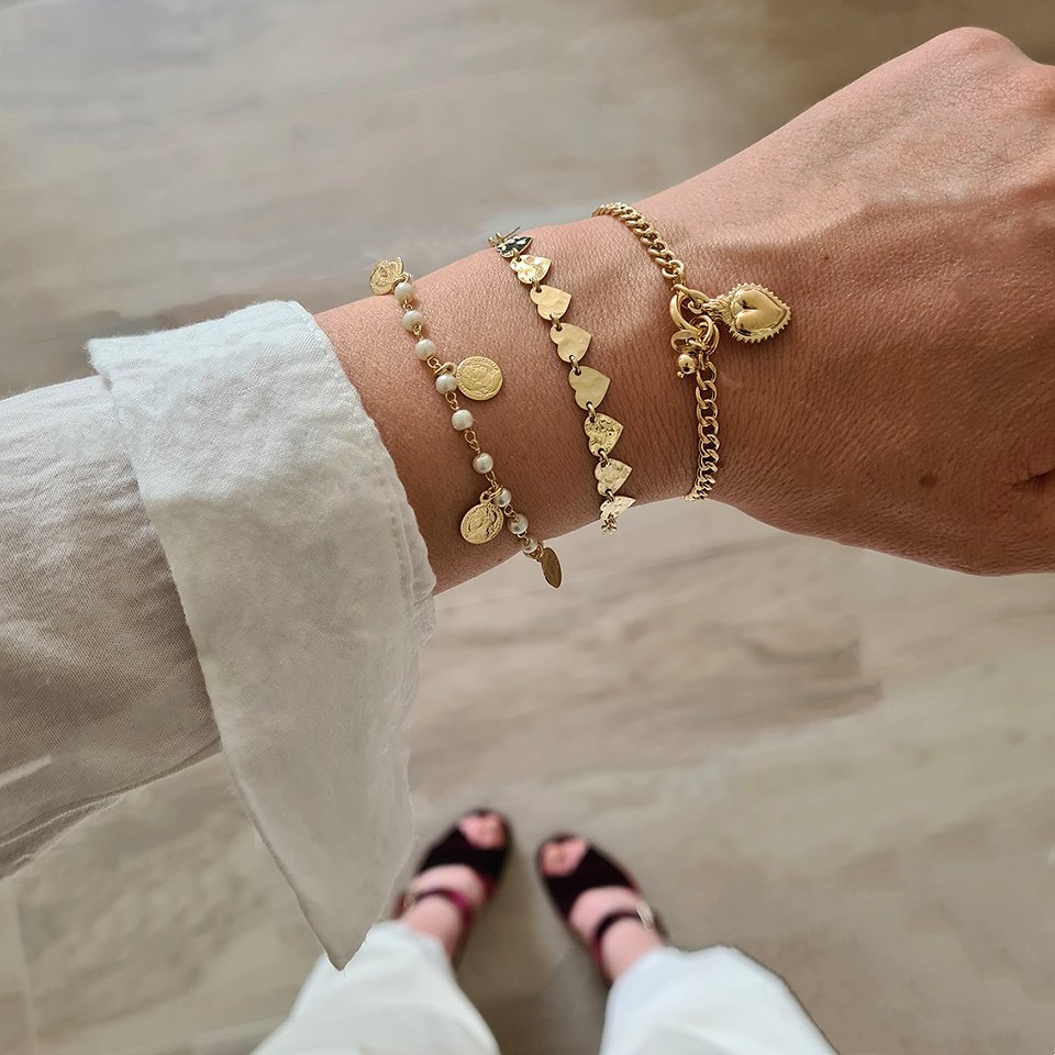 bracciali e braccialetti in argento placcato oro per regalo