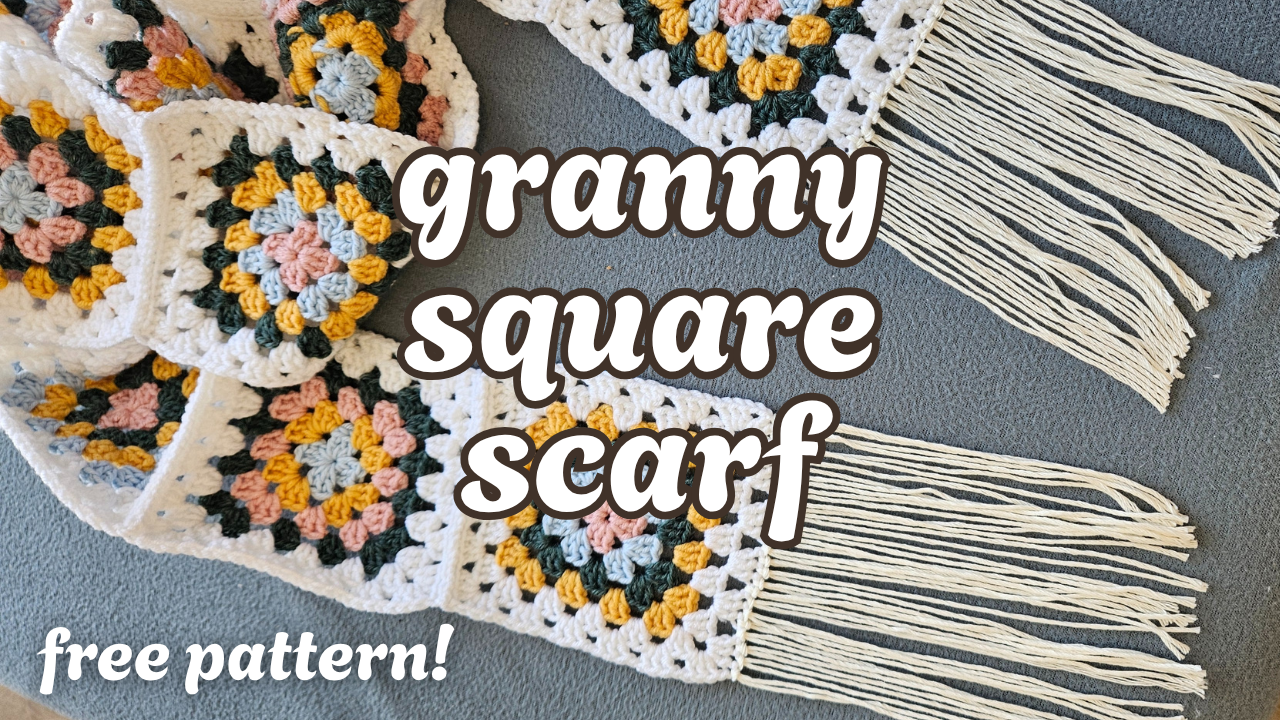 Easy Granny Squares Scarf 