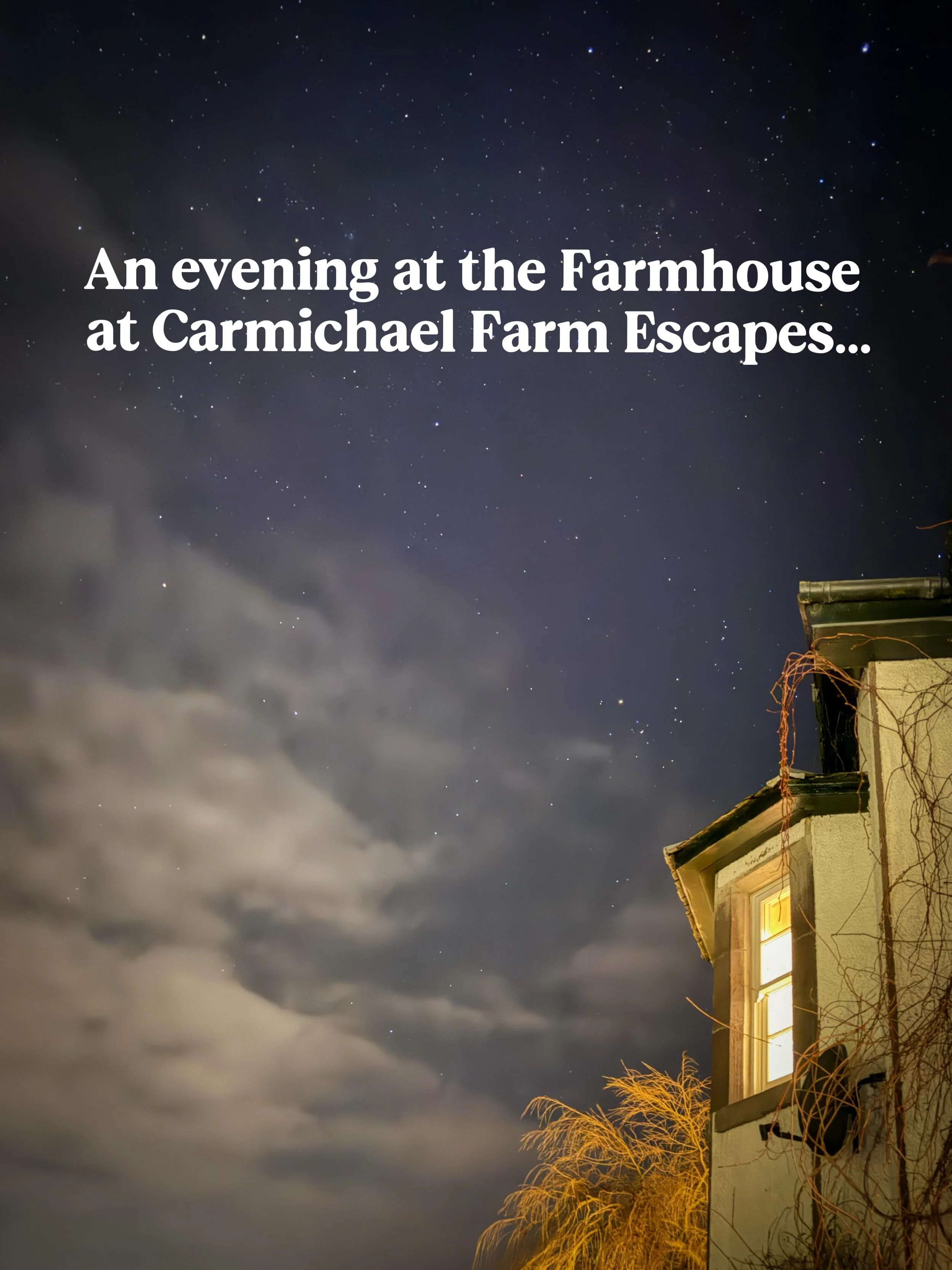 A relaxing evening in the Farmhouse🥂🌟 Swipe to see the perfect evening>>>

📍The Farmhouse, Carmichael Farm Escapes🏴󠁧󠁢󠁳󠁣󠁴󠁿

#farmstay #scottishstaycation #springevenings #dogfriendlyscotland #carmichaelfarmescapes