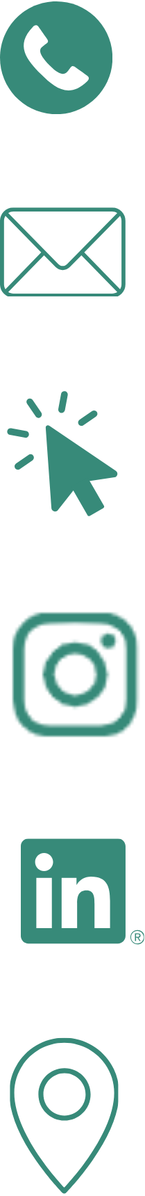 A vertical arrangement of icons representing communication and social media apps, including a phone icon, an email icon, a folder, an Instagram logo, and a padlock.