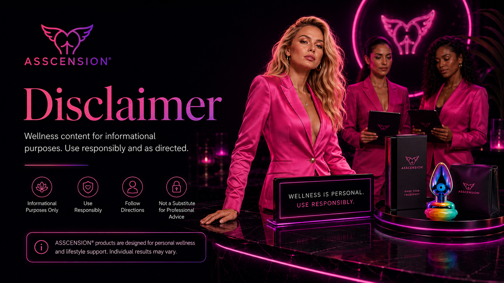ASSCENSION® Disclaimer banner.