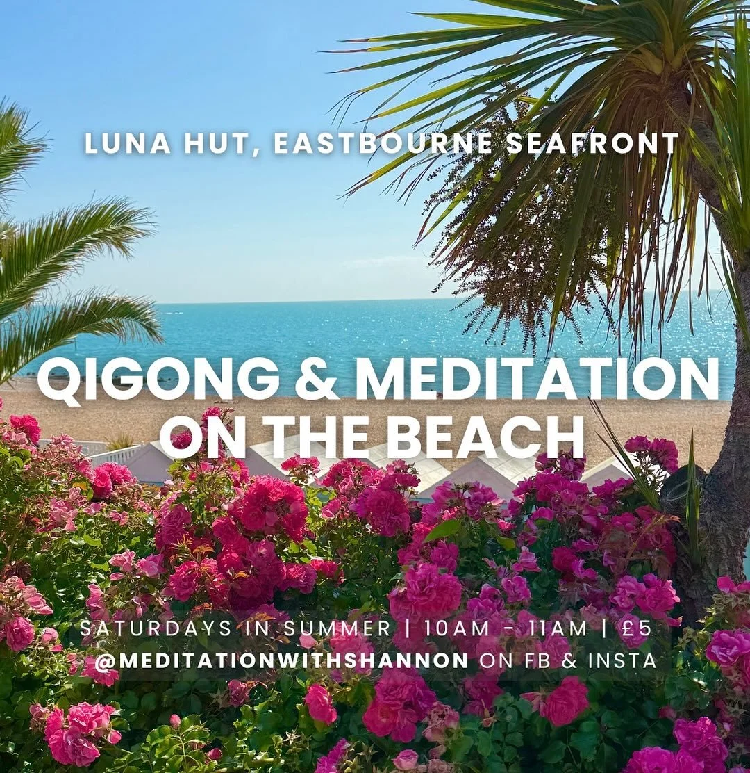 Start your weekend with Qigong &amp; Meditation on the beach ☀️

Move gently, breathe deeply and relax to the sound of the ocean waves &amp; the warmth of the sun 🌊

Meeting Point: By the Luna Hut Sauna, Eastbourne Seafront 🌺 
Date: Saturdays this 