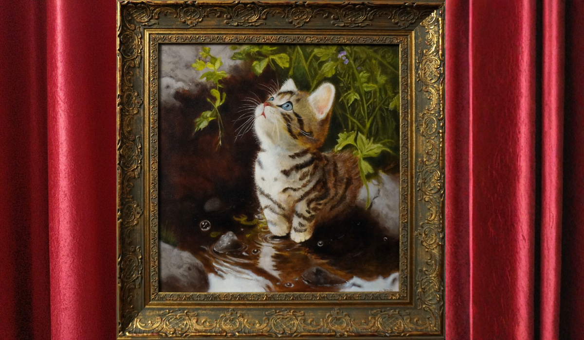 The Story Behind My Oil Painting of a Curious Kitten