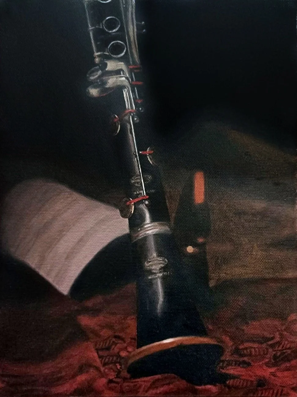 Clarinet, 2025, Oil on Canvas — 9x12 in