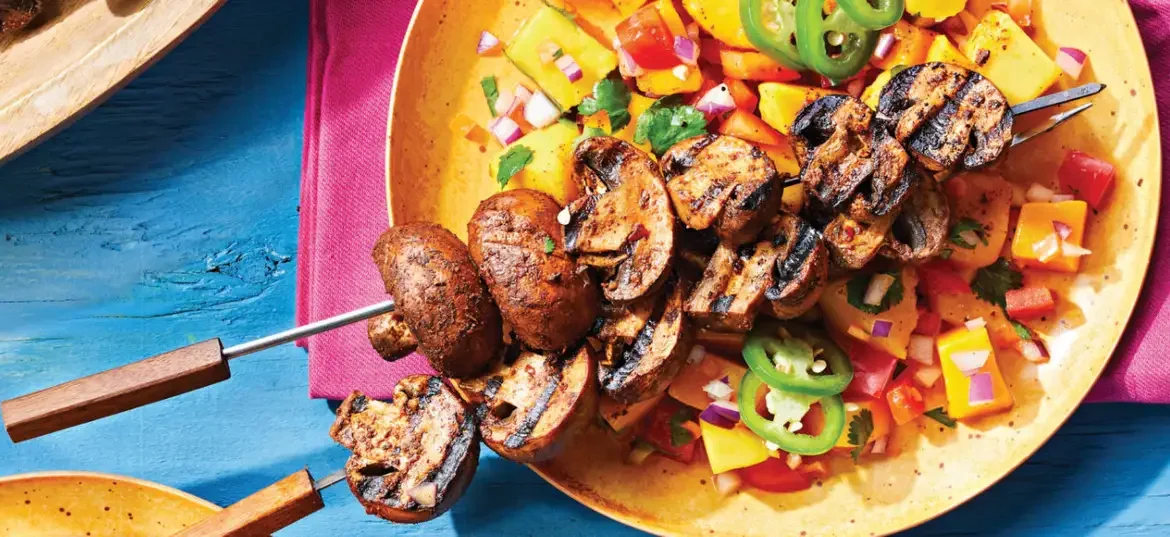 Chef Troy’s Spicy Jerk Kebabs with Mango Salsa