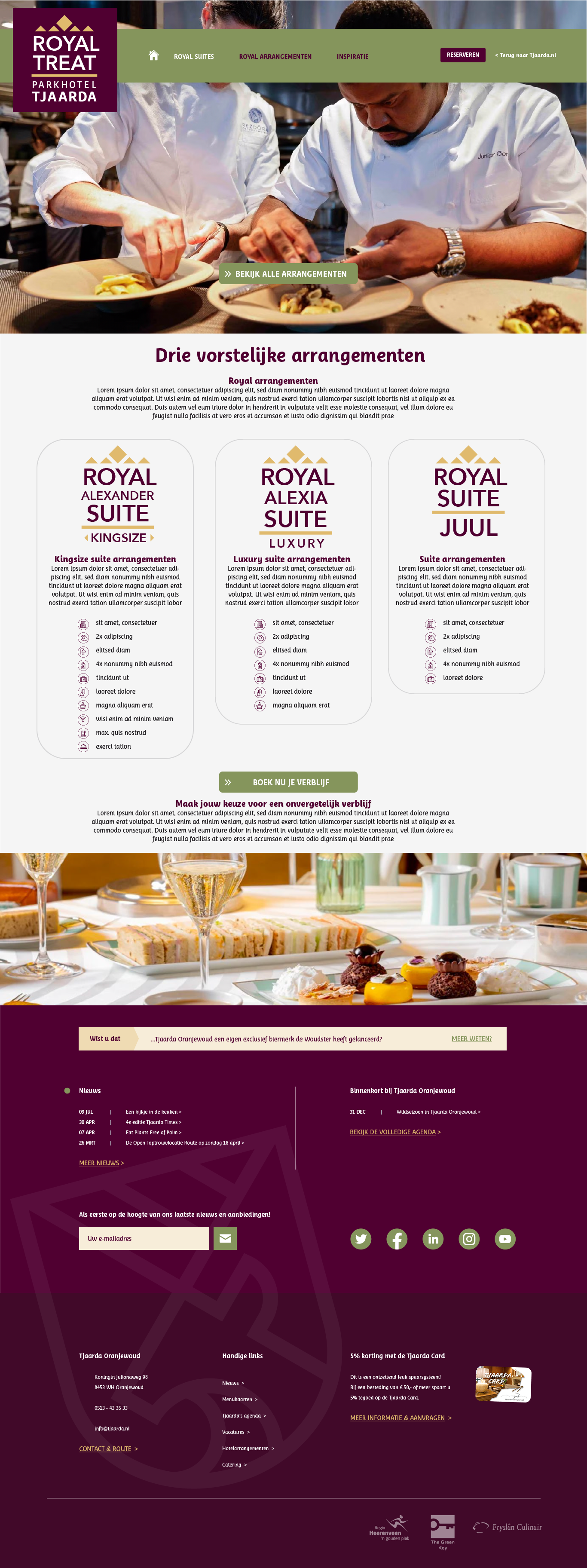 Foto van koks die gerechten bereiden in een restaurantkeuken.