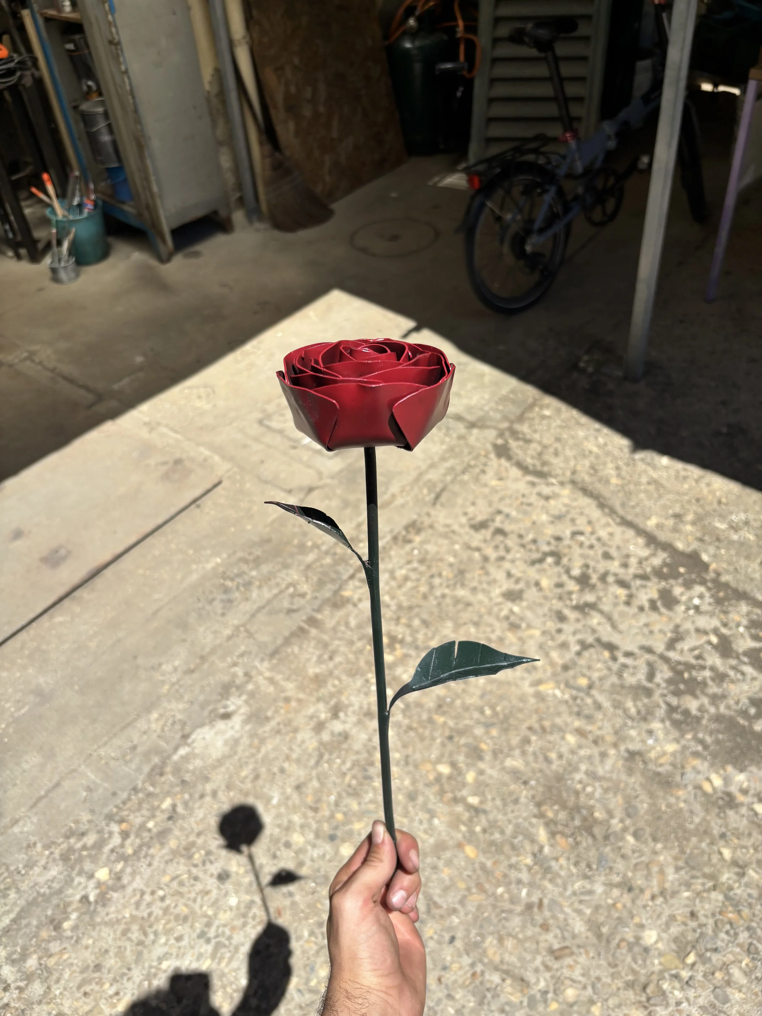 Rosa Artigianale in Lamiera