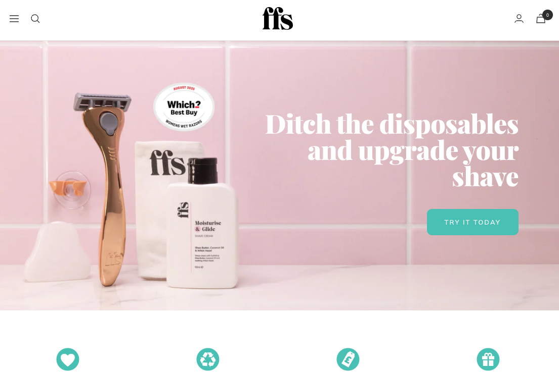 FFS.co.uk marketing female shaving subscriptions & other beauty products