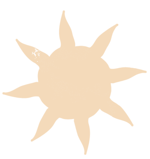 Soleil beige de l'univers illustratif de A&L.