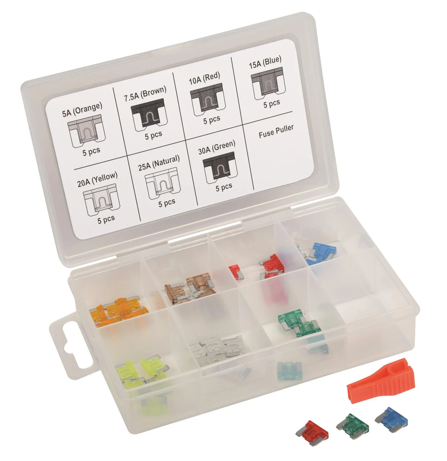 36pc Low-Profile Mini Blade Fuse Assortment Kit