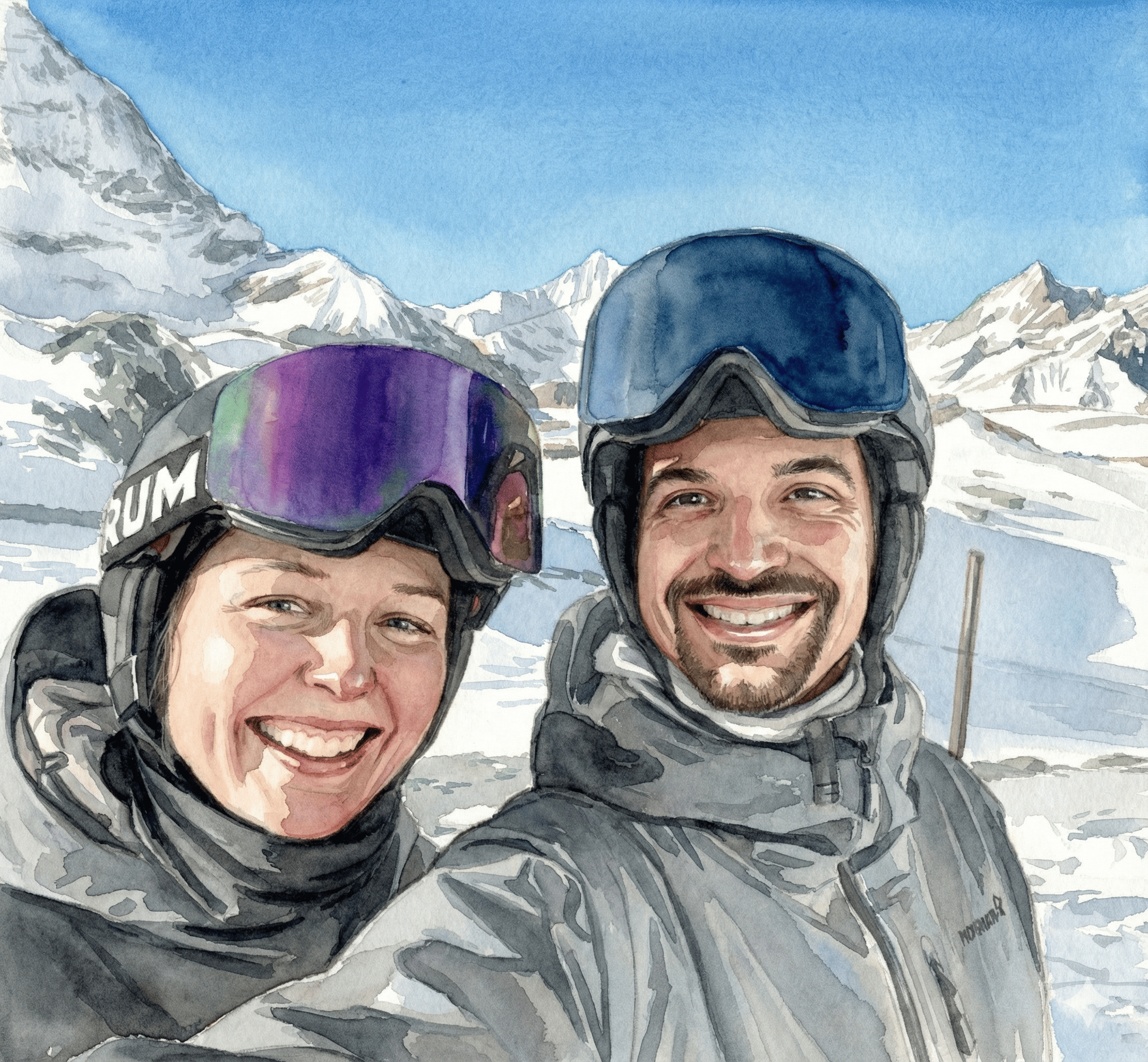 Francesco & Sara - two ski instructors in Zermatt
